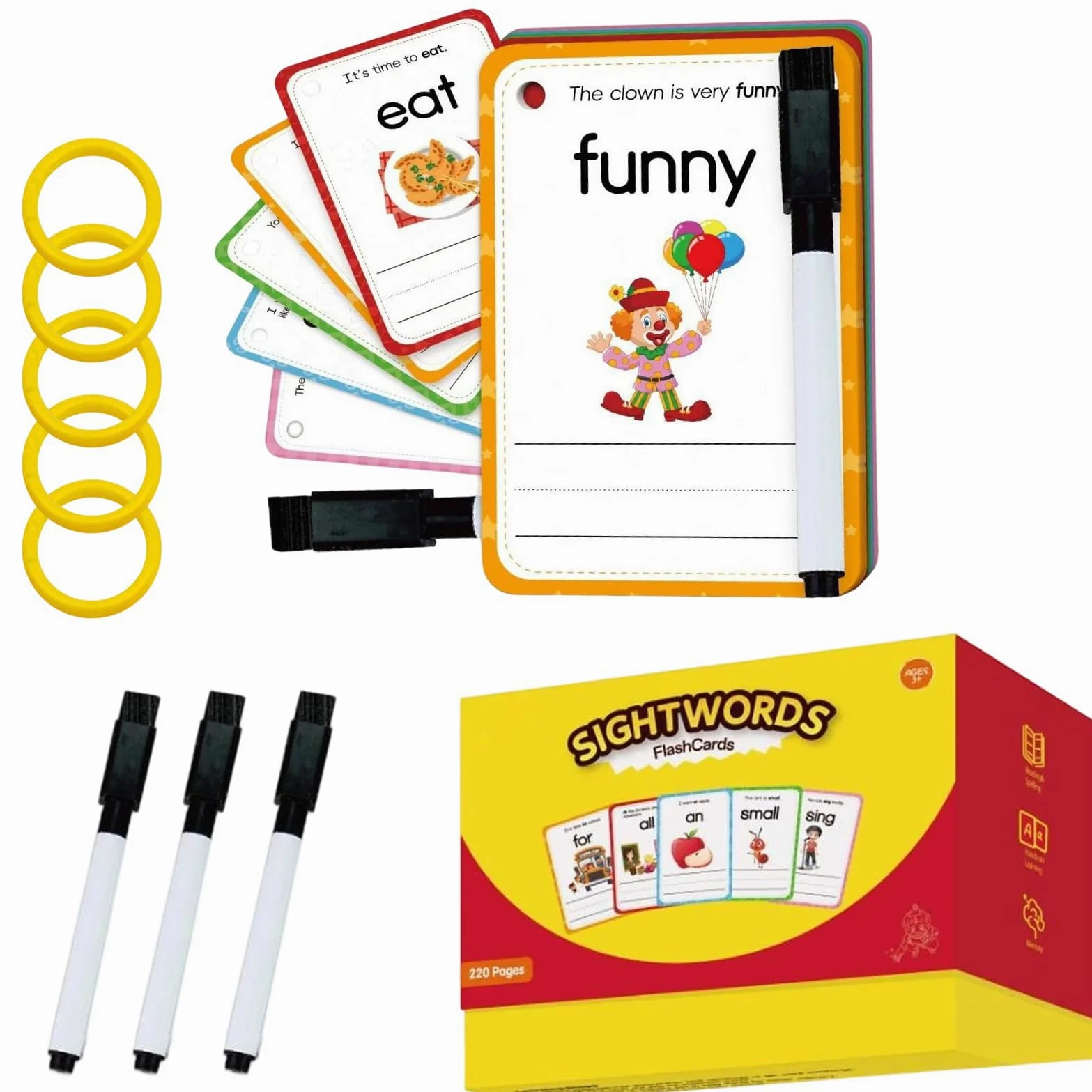 Flashcard Parole Sight Giochi Di Lettura Portatili | Flashcard Vocabolario Per Bambini Ragazze Insegnanti Istruzione Domestica Attività In Classe Apprendimento