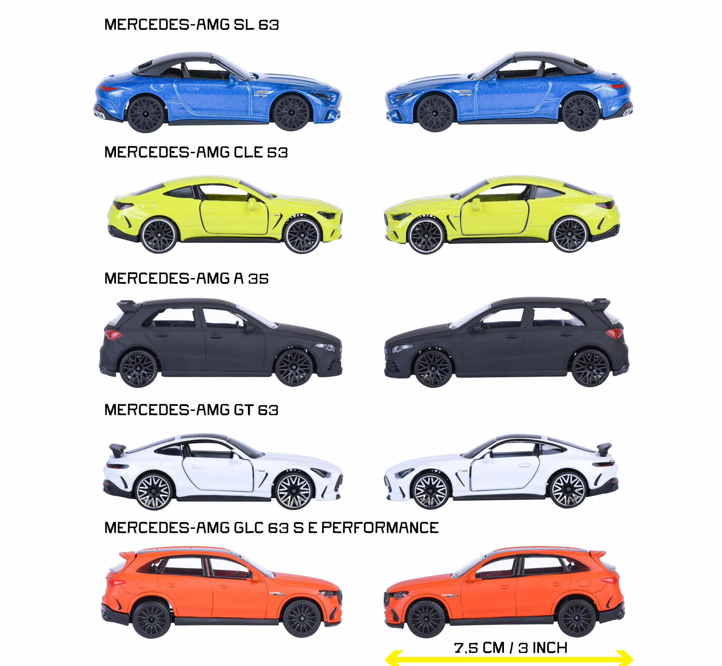 Majorette Mercedes-AMG 5 Pieces Giftpack Set Auto in Metallo Die-Cast 5 Modellini da Collezione