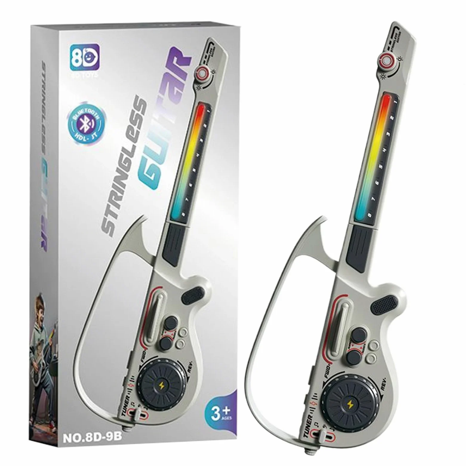 Chitarra Elettrica per Bambini Giocattolo Educativo Pieghevole | Kit Completo con Chitarra Giocattolo per Bambini Regalo per Ragazzi Ragazze Adolescenti Viaggio Casa Scuola Natale