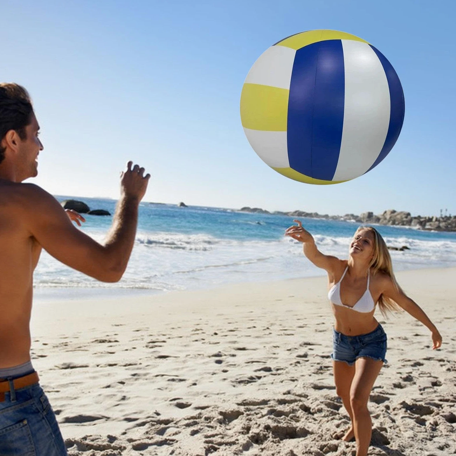 Palla da Spiaggia Gonfiabile, Enorme Piscina Ispessita, Gioco d'Acqua All'aperto