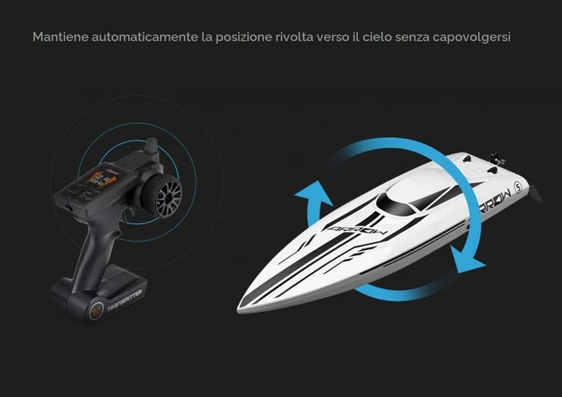 Motoscafo elettrico professionale da 64 cm, con telecomando, per motoscafi e hobby, motore senza spazzole, 50 km/h, per ragazzi e adulti (motoscafo da 64 cm)