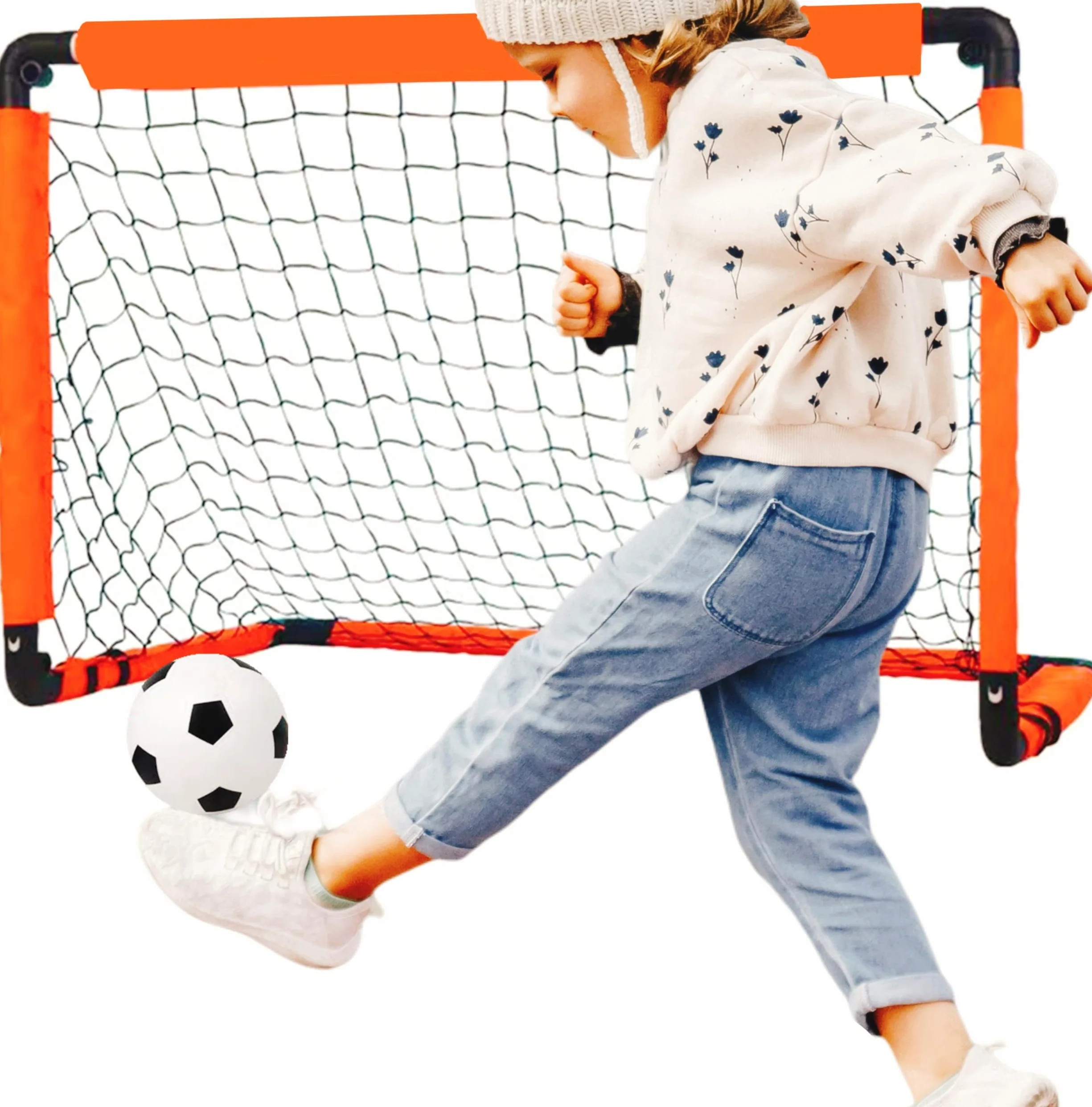 Porta da Calcio Pieghevole per Bambini - Set per Giardino/Esterni/Interni