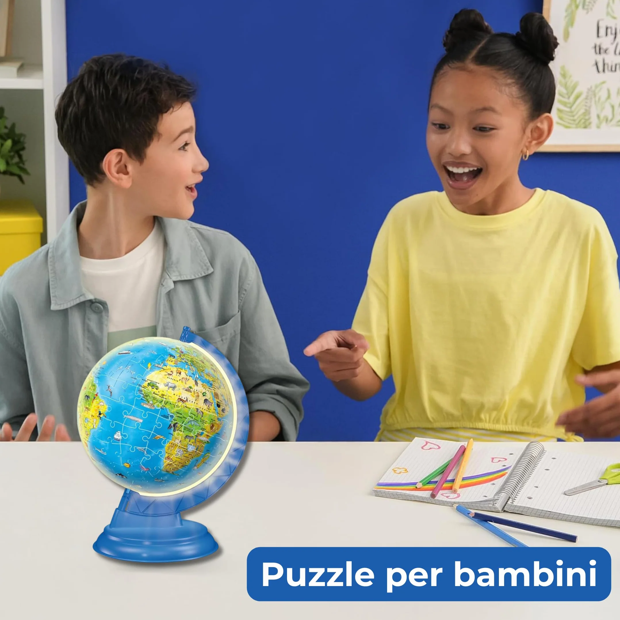 Ravensburger - Puzzle 3d Globo Terrestre Night Edition | Puzzle 3d Bambini A Partire Dai 6 Anni | Modellismo Da Costruire Bambini Di 188 Pezzi | Regalo Bambino 6 Anni E Più