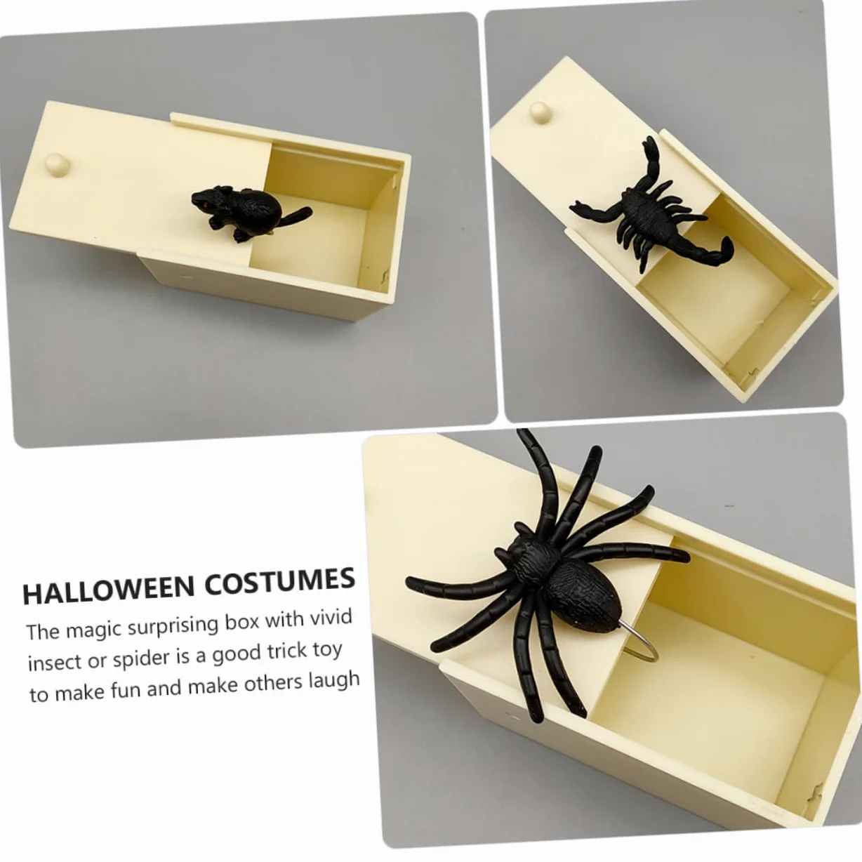 WOONEKY Spaventi per Feste di Halloween: 1 Set di 6 Giocattoli Scherzosi A Forma di Ragno Simulato per Decorazioni Spaventose