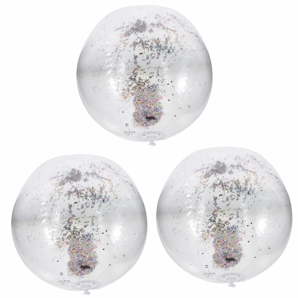 INOOMP 3 Set Palla di Paillettes Gonfiabile Palla da Biliardo Gonfiabile Pallone da Spiaggia Galleggiante Globo Gonfiabile Plastica Estate Bambino Che Fa i Primi Passi Palla a Bolle