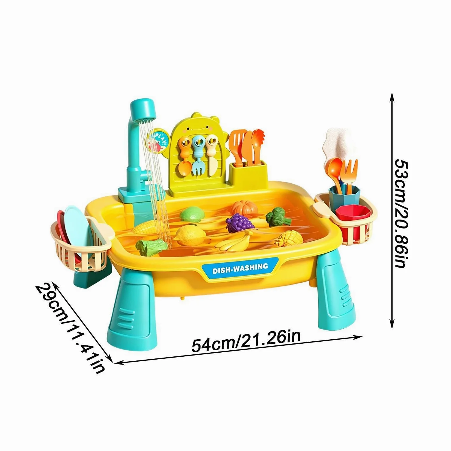 Per Bambini Con Acqua Corrente Giocattoli Sensoriali Elettrici Di Lavaggio | Tavolo Acquatico Esterno per Bambini Interno Esterno Cucina Bagno Giardino Scuola Materna