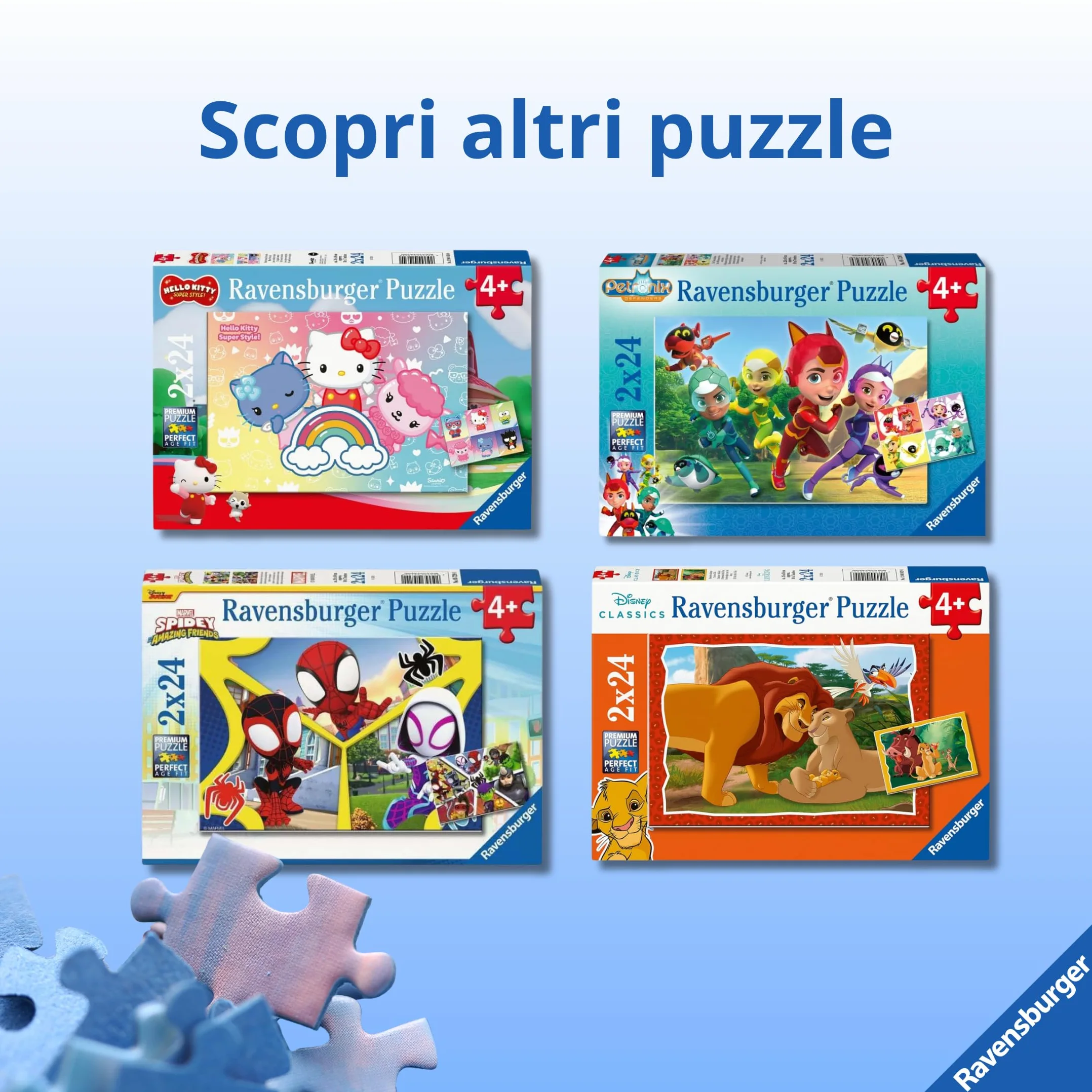 Ravensburger - Puzzle Bambini 4 Anni 2x24 Pezzi, Pokemon - Puzzle 4 Anni, Collezione Pokémon, Include 2 Puzzle 24 Pezzi, Giochi Educativi, Idee Regalo