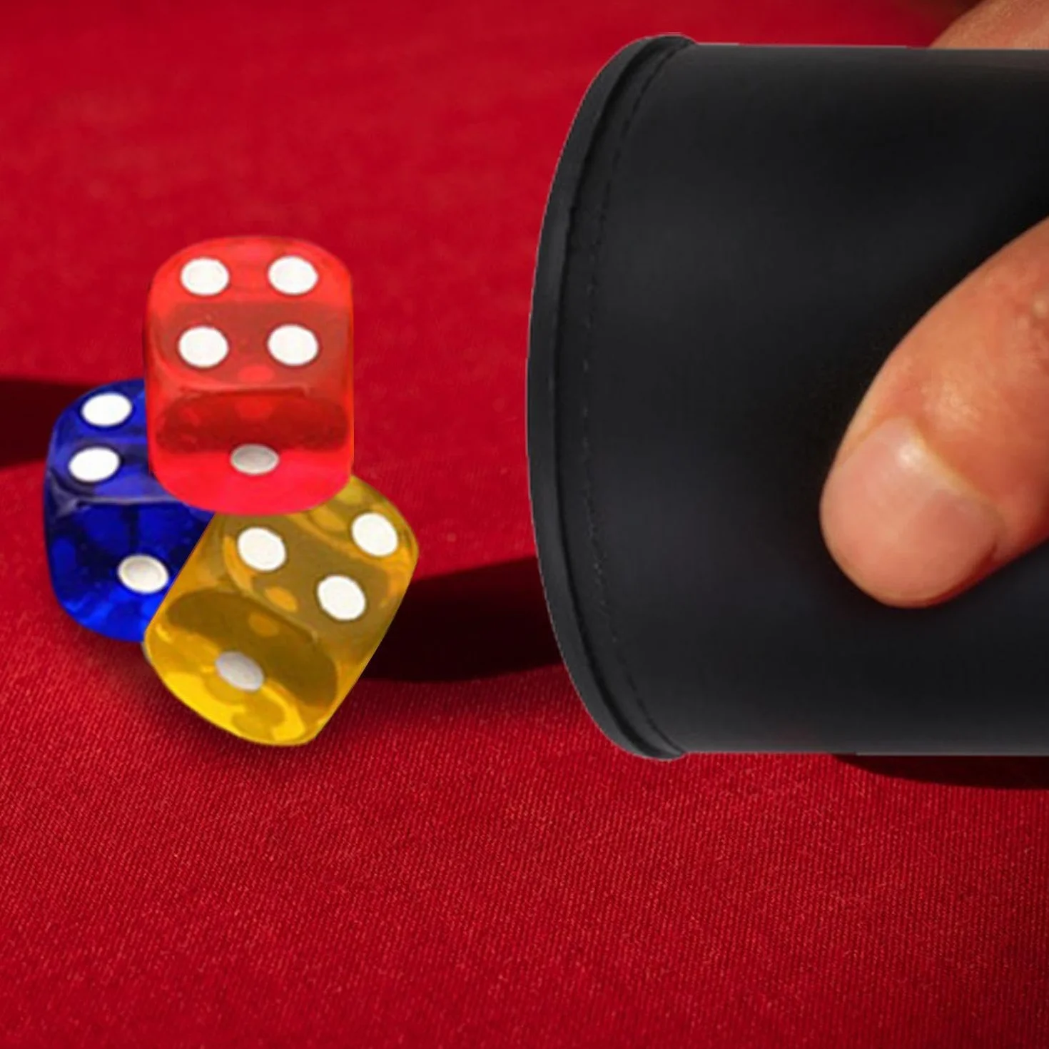 1 Tazza per Dadi in Pelle E Velluto con Coperchio E 10 Dadi Colorati, Accessori per Giochi da Tavolo, Giochi di società Interattivi, Giocattoli da Lancio