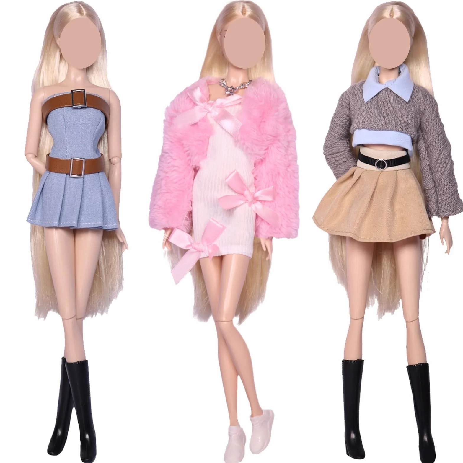 TYXHXTF Set di 21 Vestiti Compatibile con Bambole, Bambole Abbigliamento e Accessori, Compatibile con Barbie, 6 Abiti da Sera, per Bambole da 11,5 Pollici
