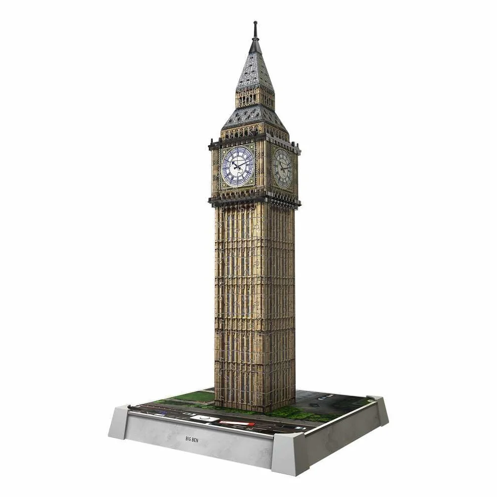Ravensburger - Puzzle 3d Iconics Big Ben LED | Puzzle 3d Per Adulti E Bambini A Partire Dagli 8 Anni | Modellismo Da Costruire Adulti Di 216 Pezzi | Regalo Bambino 8 Anni E Più