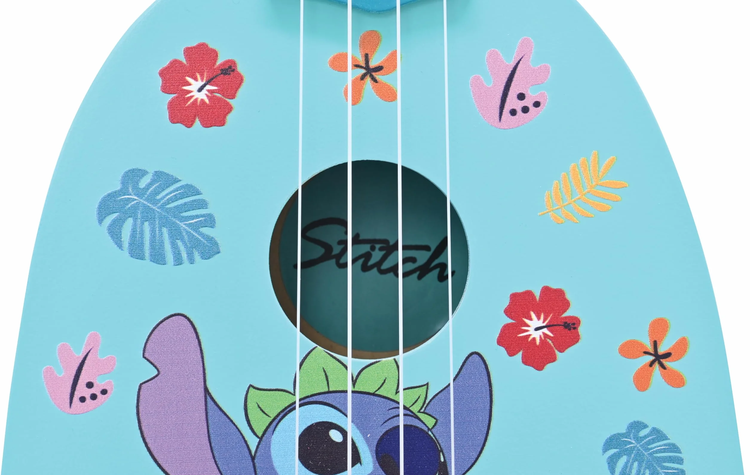 Lexibook Disney Stitch Il mio primo ukulele di legno 53 cm 4 corde di nylon Blu K230D