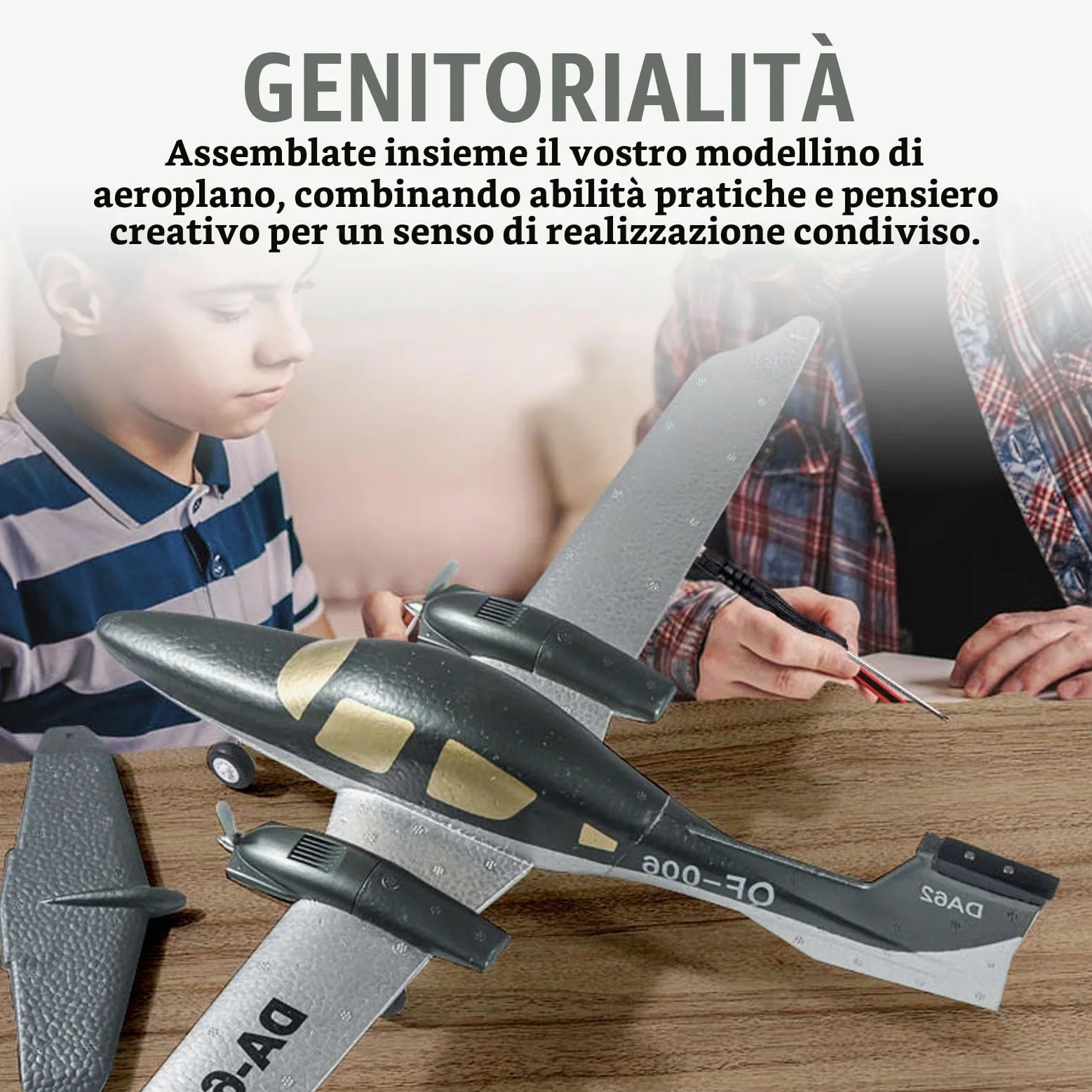 Aereo Leggero in EPP, Aereo Telecomandato per Principianti, Aliante RC Ad Ala Fissa a 2 in Schiuma EPP con di Stabilizzazione Giroscopica a 3 Assi, Divertimento di Volo