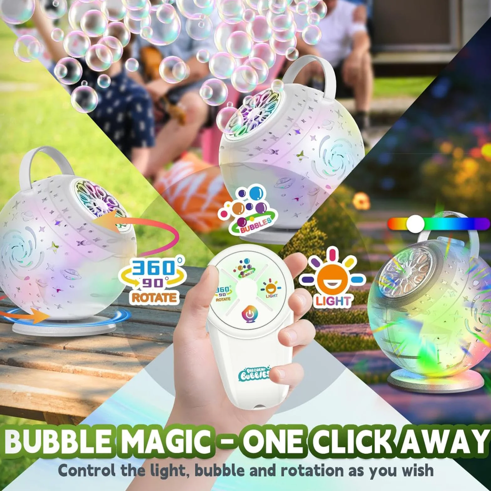 Bolle Girevole a 360° con | Giocattolo a 10 fori per bambini per Matrimonio Compleanno Giardino Esterno Regalo Bambini Ragazzi