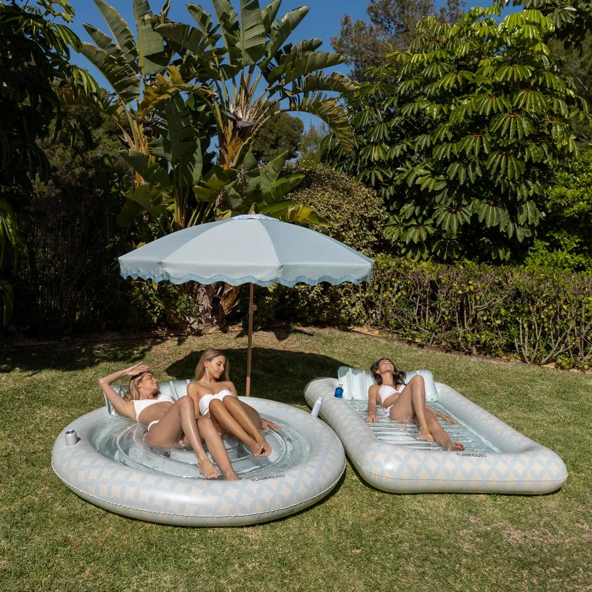 Flamingueo Materassino Gonfiabile - Gonfiabile Mare, Gonfiabili Piscina, Materassino Mare, Lettino Mare, Accessori Piscina (204 x 204 x 52 cm)