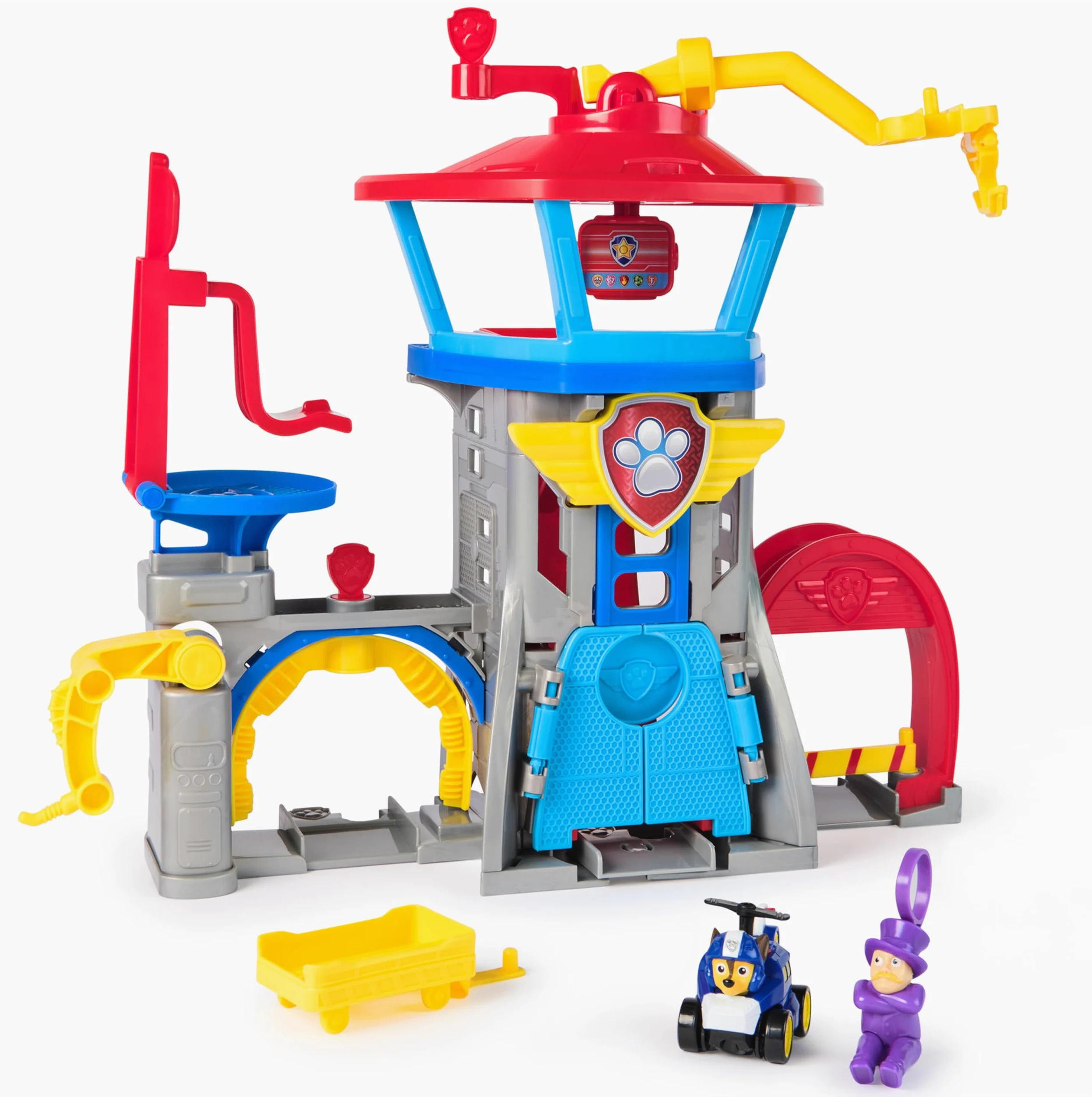 Paw Patrol, Air Rescue, Set Di Gioco Pup Squad Aeroporto Di Adventure Bay | Torre Alta Oltre 30 Cm, 7 Aree Di Gioco, Centro Di Comando, Stazione Di Rifornimento, Lanciatore