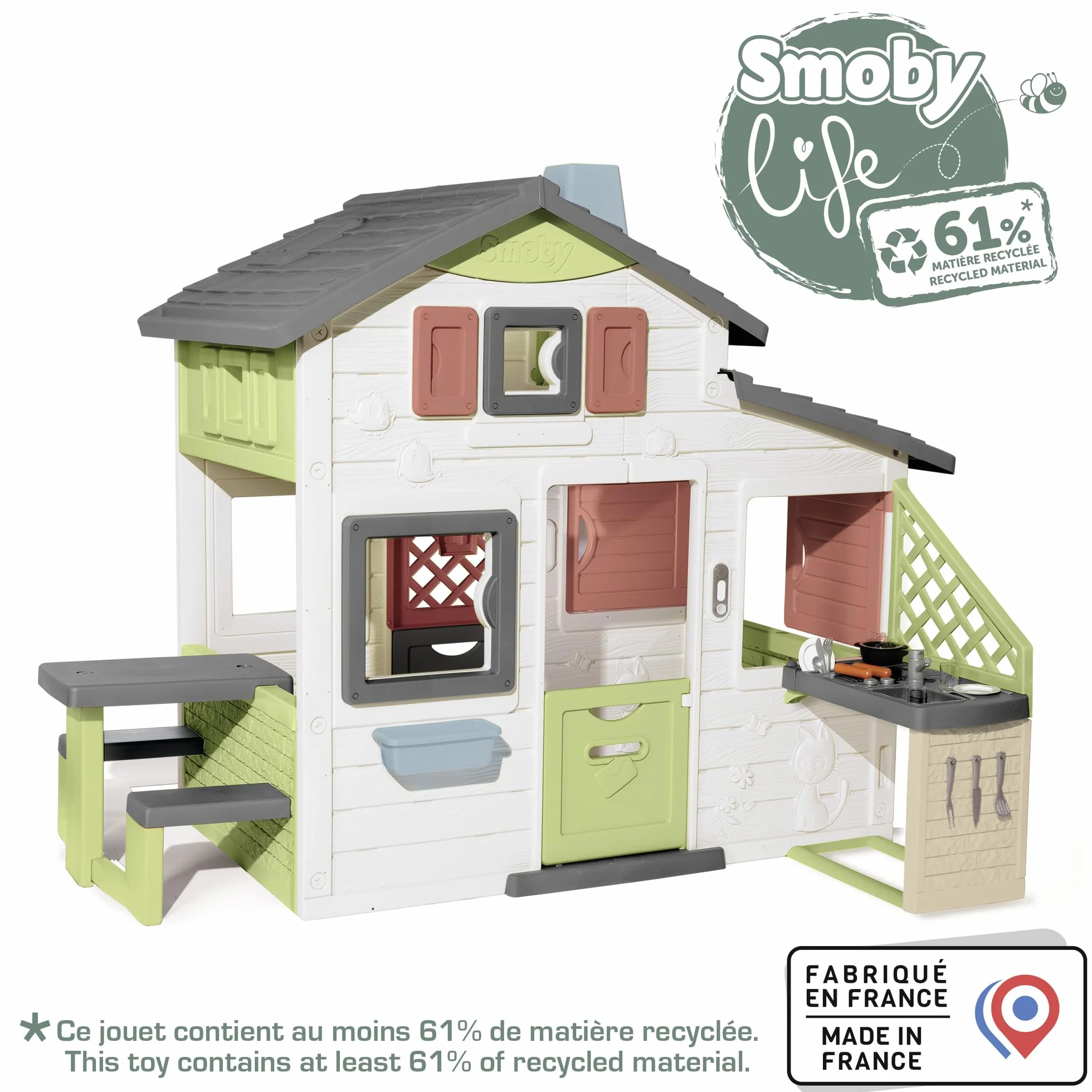 SMOBY LIFE FRIENDS PLAYHOUSE adatto per uso interno o esterno