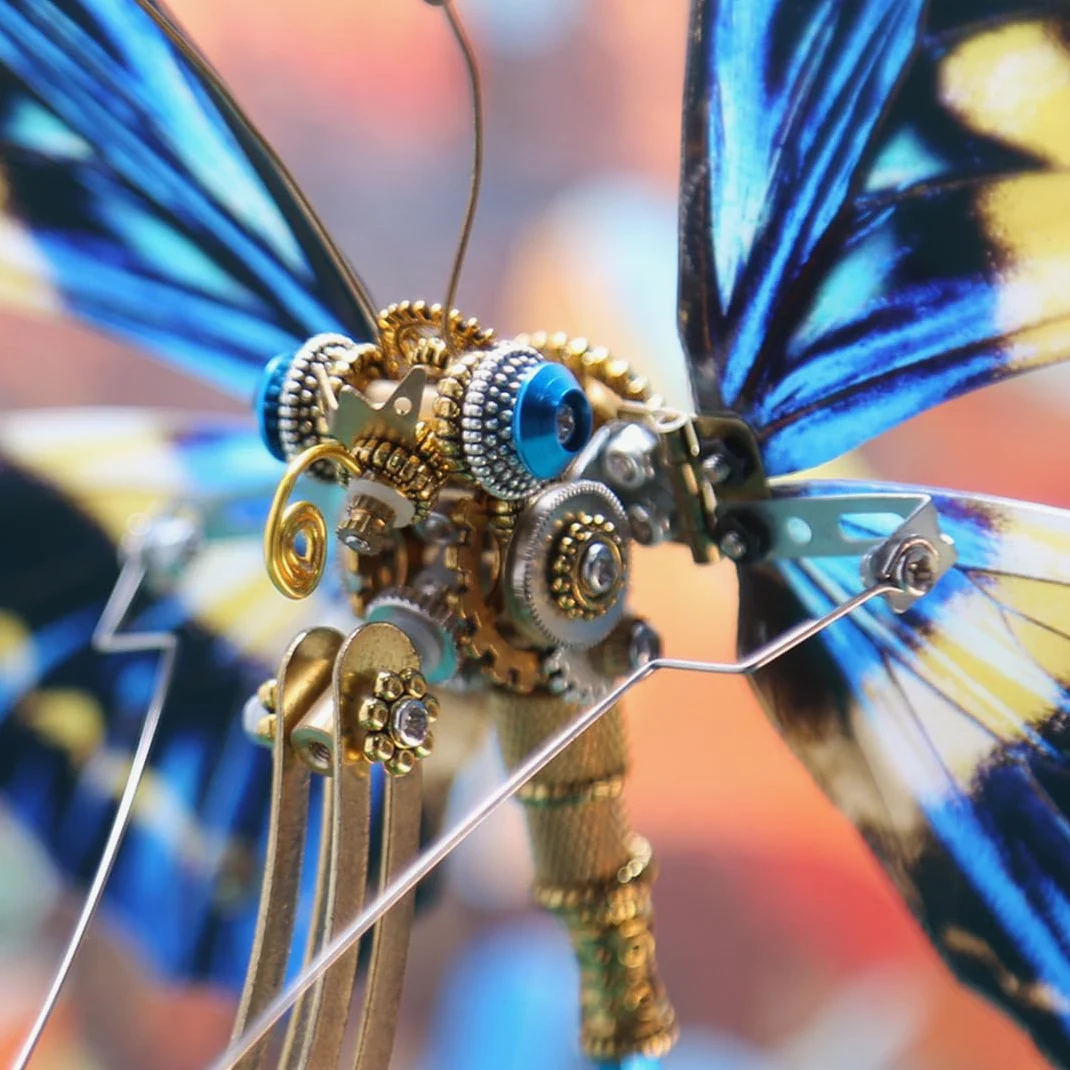 Steampunk - Puzzle in metallo 3D per adulti, con farfalla, 300 pezzi, per il montaggio fai da te
