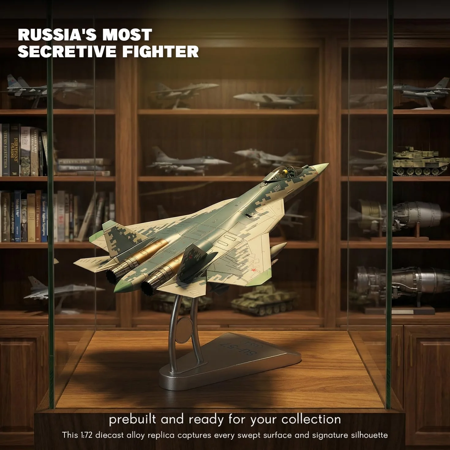 NUOTIE Sukhoi Su-57 Felon 1/72 Metal Diecast Model Russian Fifth Generation Fighter Aircraft Military Collectible