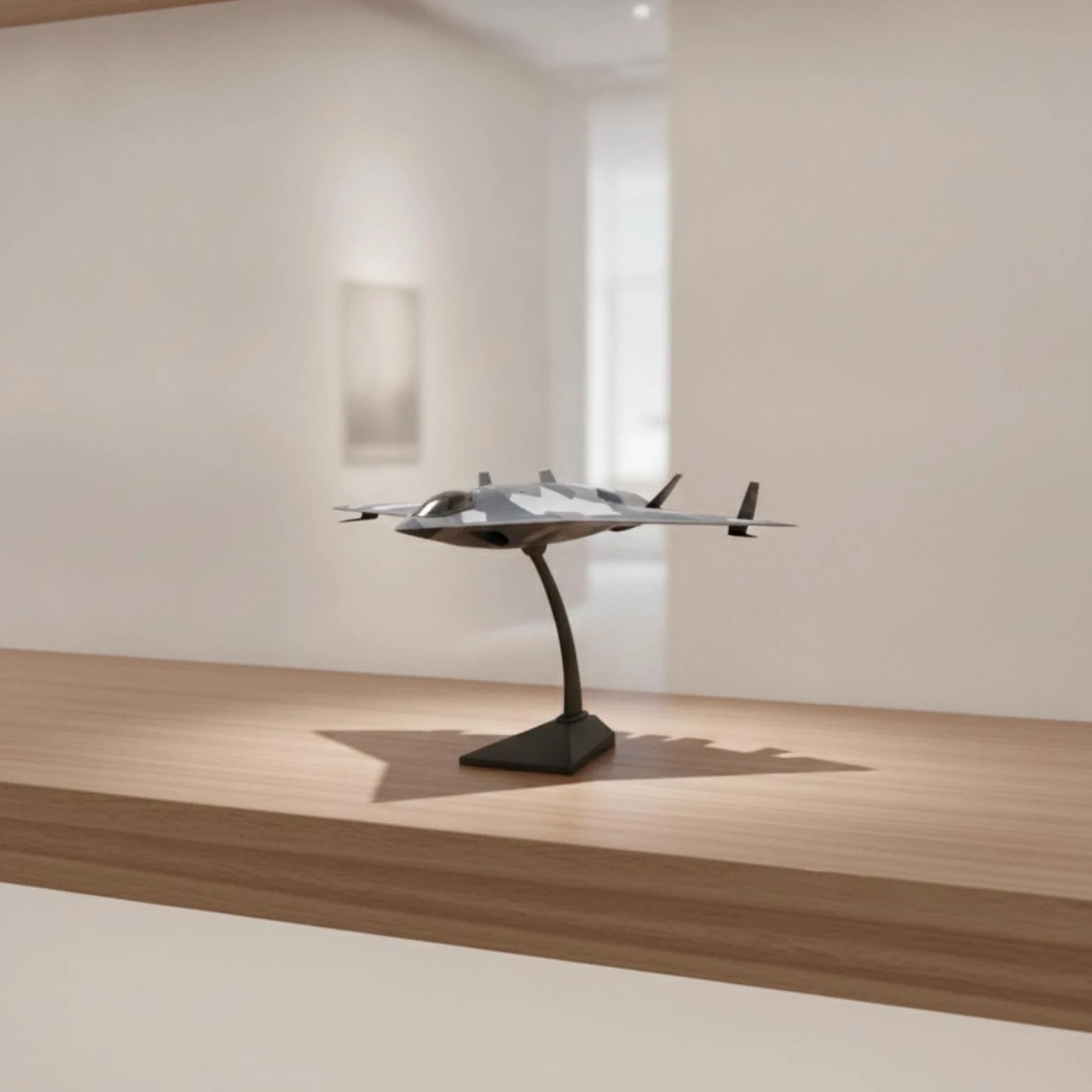TISHITA Aereo J-36 1 72 Modello Aereo Caccia Miniatura con Supporto Integrato E Base Rettangolare in Lega E Plastica Pannelli Incisi Accurati Adatta per