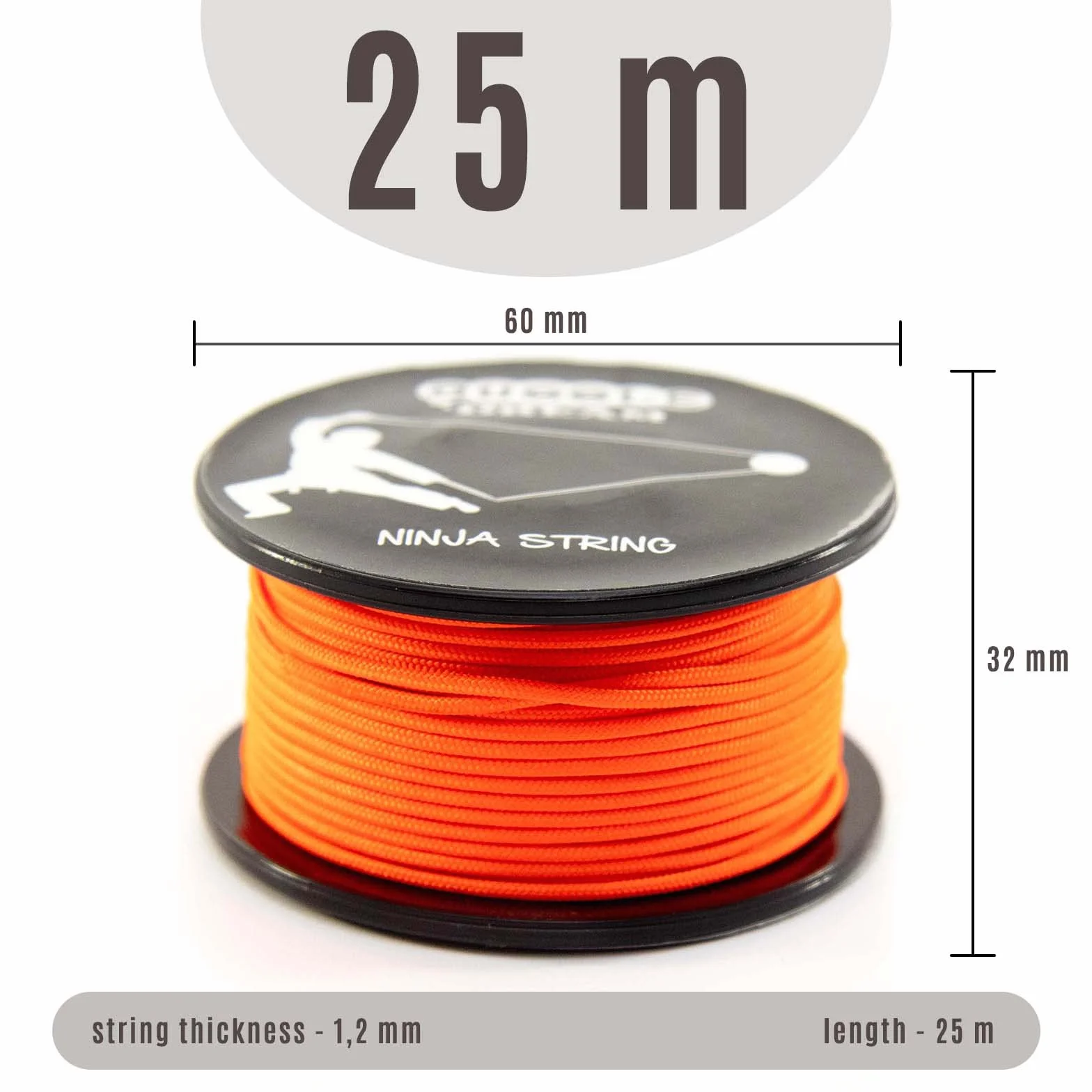 Juggle Dream - Corda Ninja Arancione per Bacchette Diabolo (25 m)