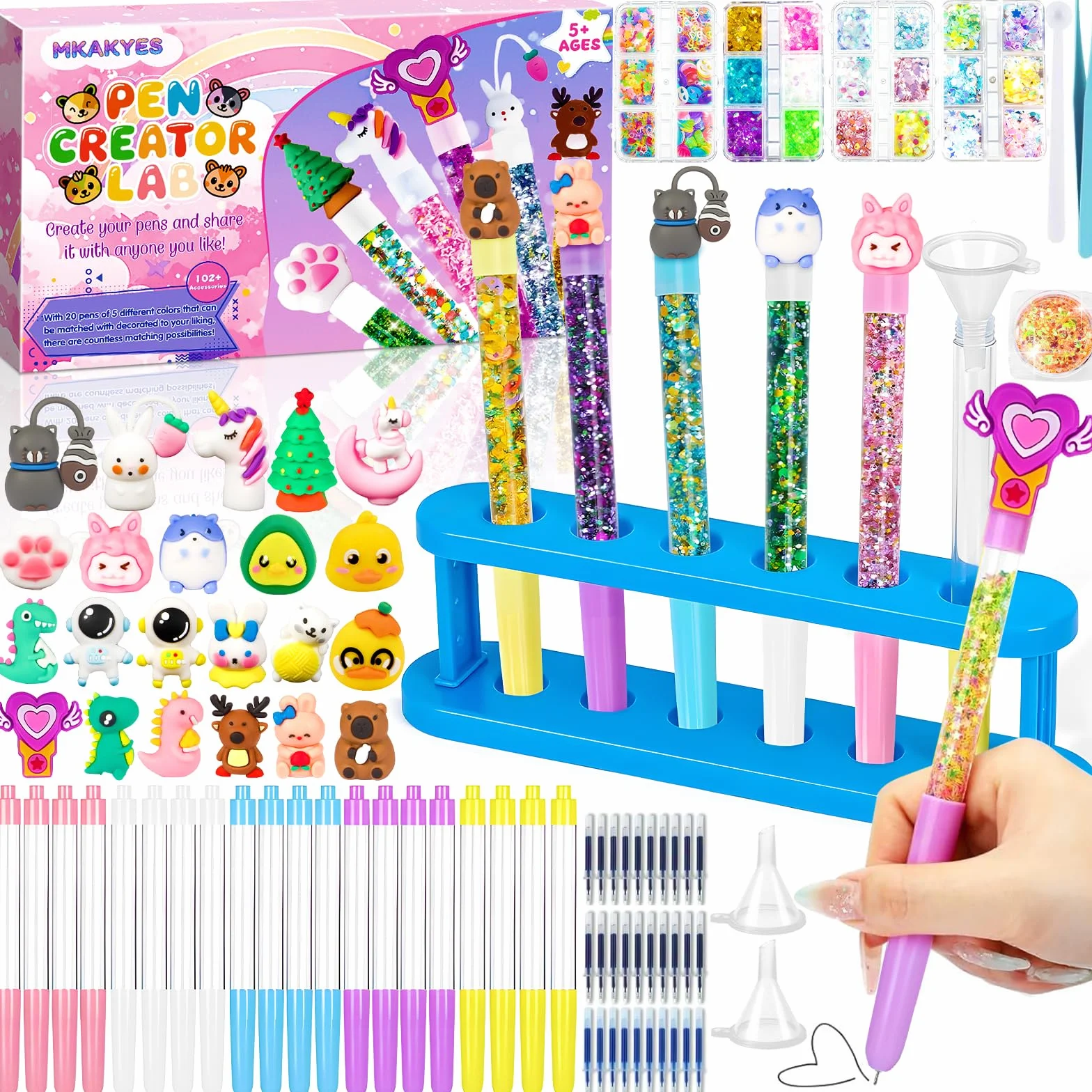Laboratorio Delle Penne Kit Creativo Penne 82 Accessori Fai da te Bambini 5-12 Anni