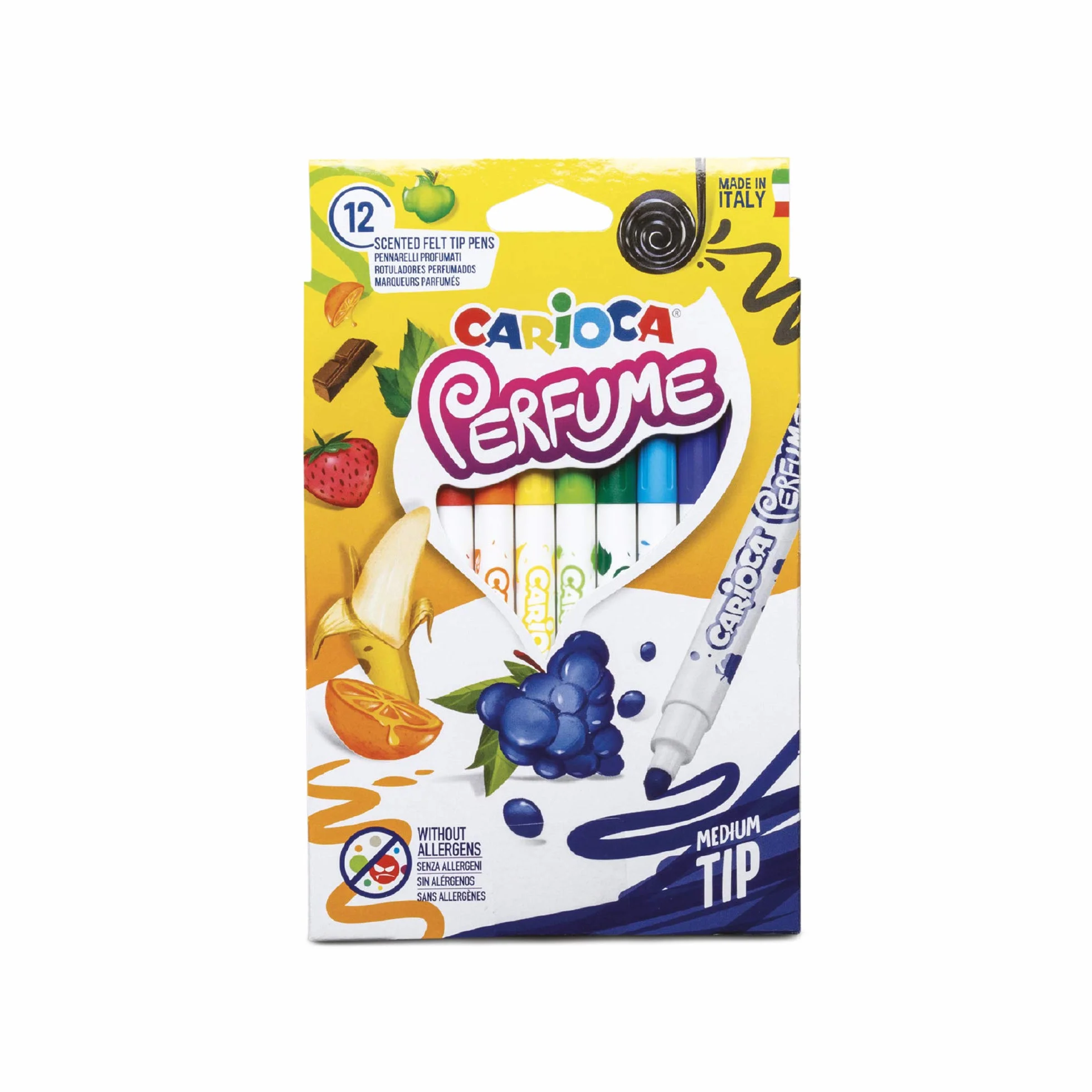 Carioca Pennarelli Perfume 12 Profumati Lavabili Anallergici Punta Bloccata
