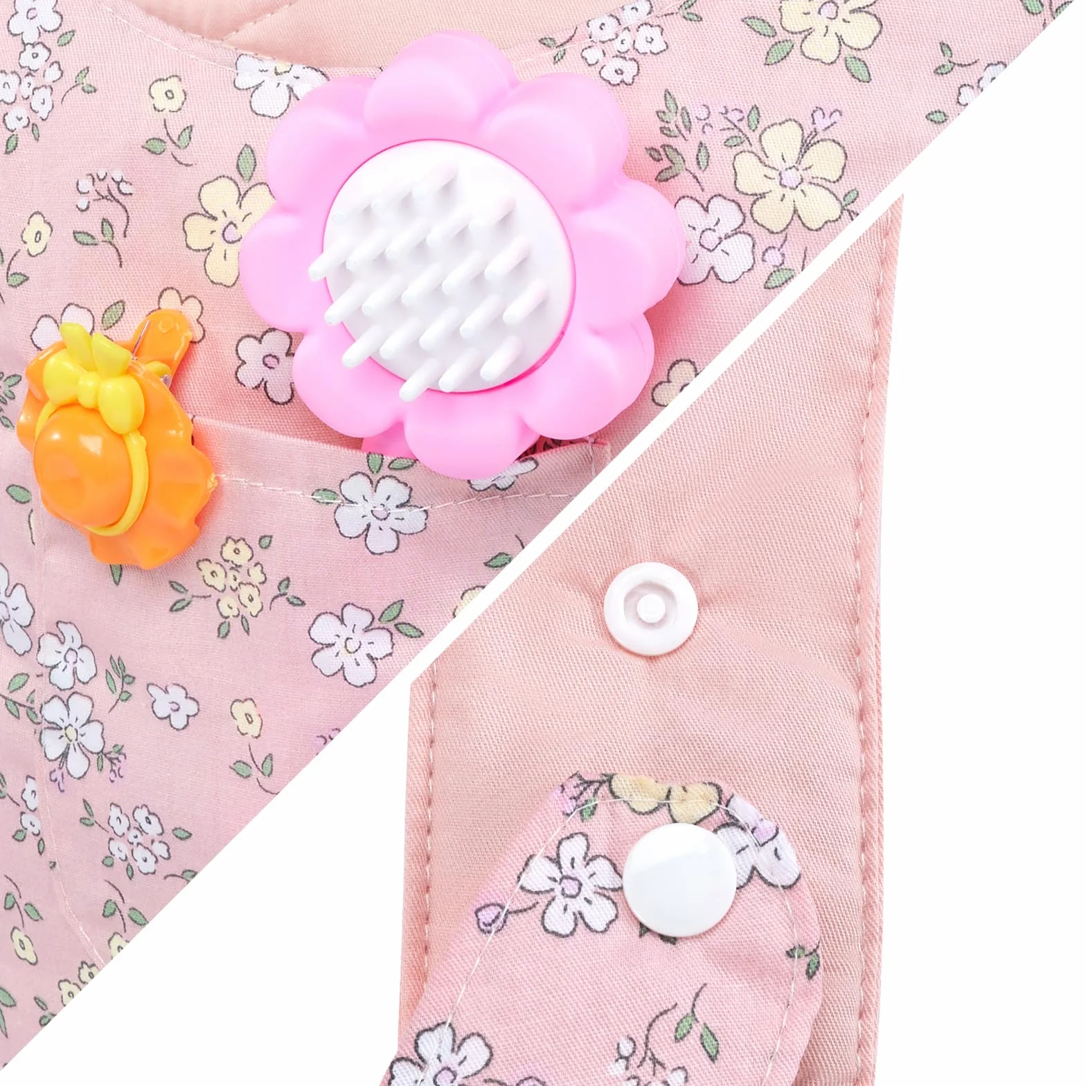 GAGAKU Marsupio per Bambole, Accessorio per Bambole, con Cinghie Regolabili, per Bambini, Rosa (Fiori a Pera)