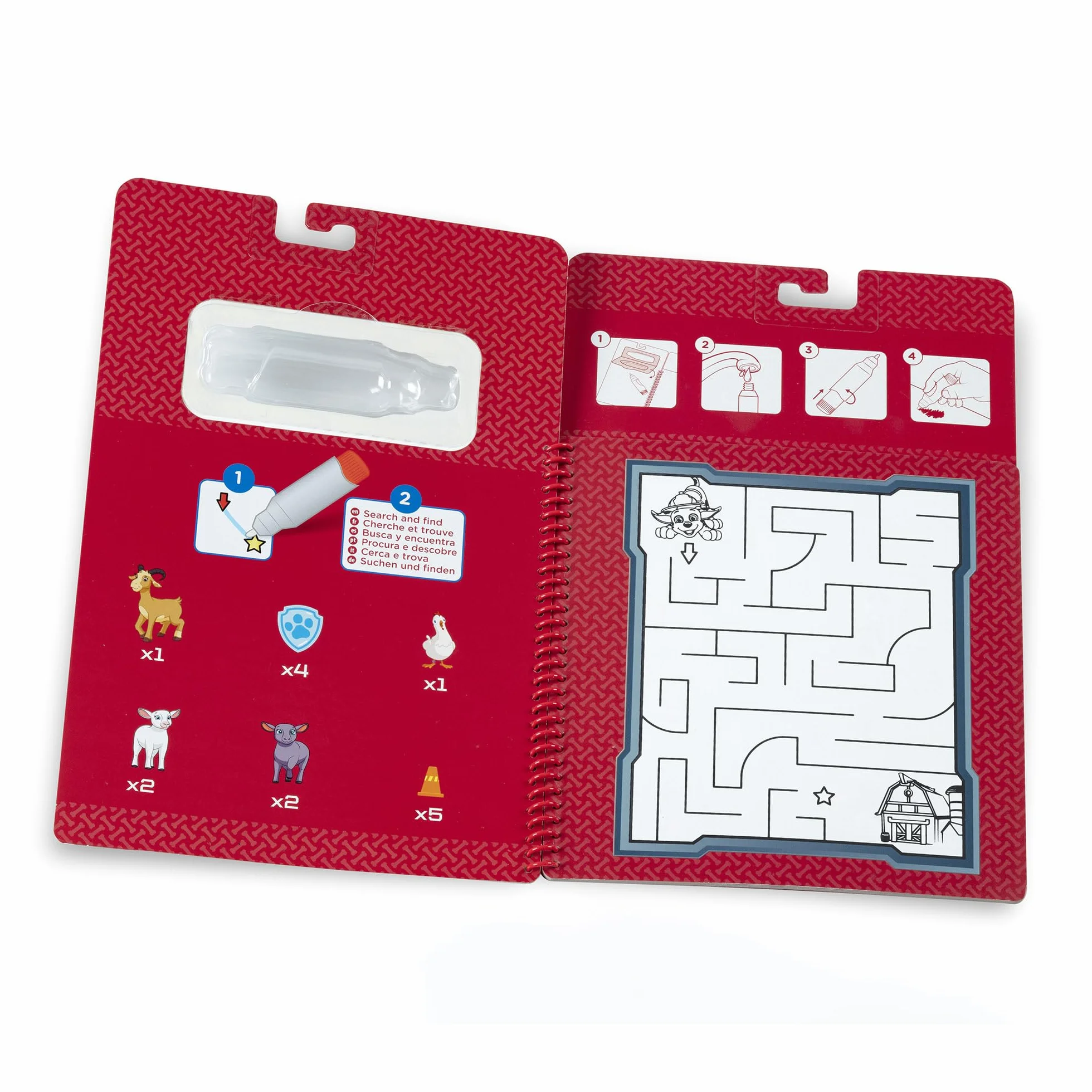 Melissa & Doug Water Wow! Paw Patrol Marshall Libro Magico da Colorare con Penna Magica, Album da Colorare con Pennarelli Ad Acqua, Giochi da Viaggio per Bambini 3-7 Anni