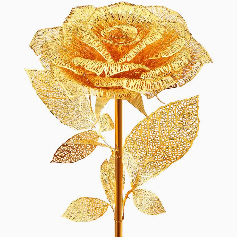 Piececool 3D Metal Puzzle Puzzle 3D Artigianato 3D Modelli di Metallo 3D Puzzle regalo di Natale Puzzle 3D per adulti Oro rosa
