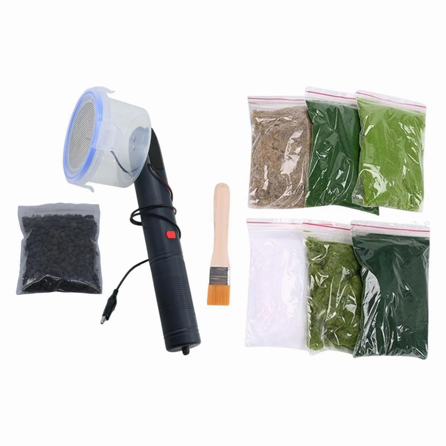 Macchina elettrica per floccaggio statico, modello di utensile manuale, applicatore di Per erba statica affidabile, progettato per modellismo architettonico, hobby, artigianato, kit accessori