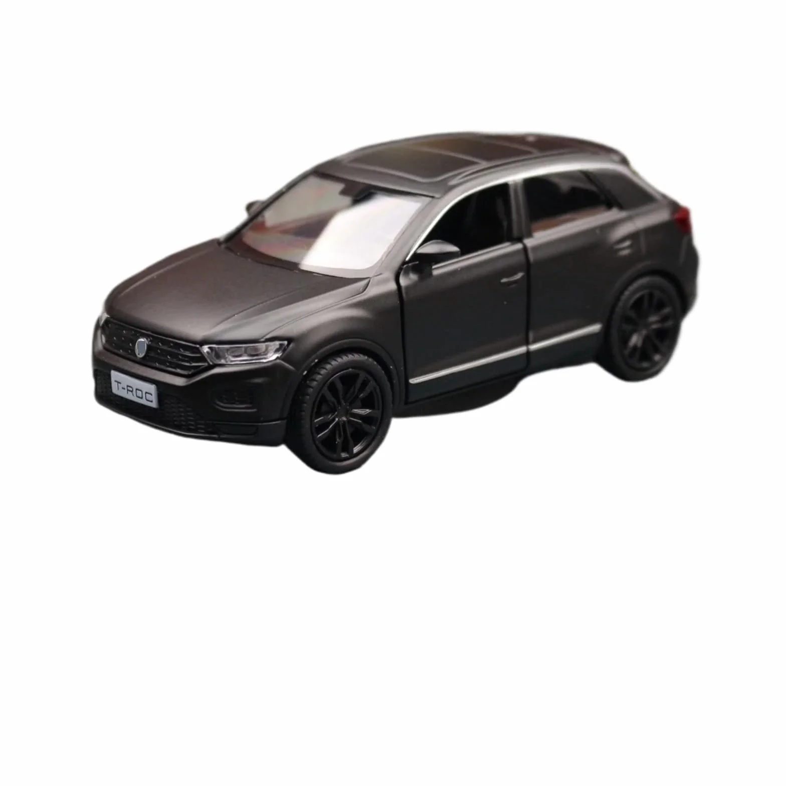 1/36 Per Volkswagen T-Roc Toy Car Model 5'' Diecast Alloy Sport SUV Veicolo In Miniatura Pull Back Collection Set Giochi Modello Auto per Hobby(Nero)