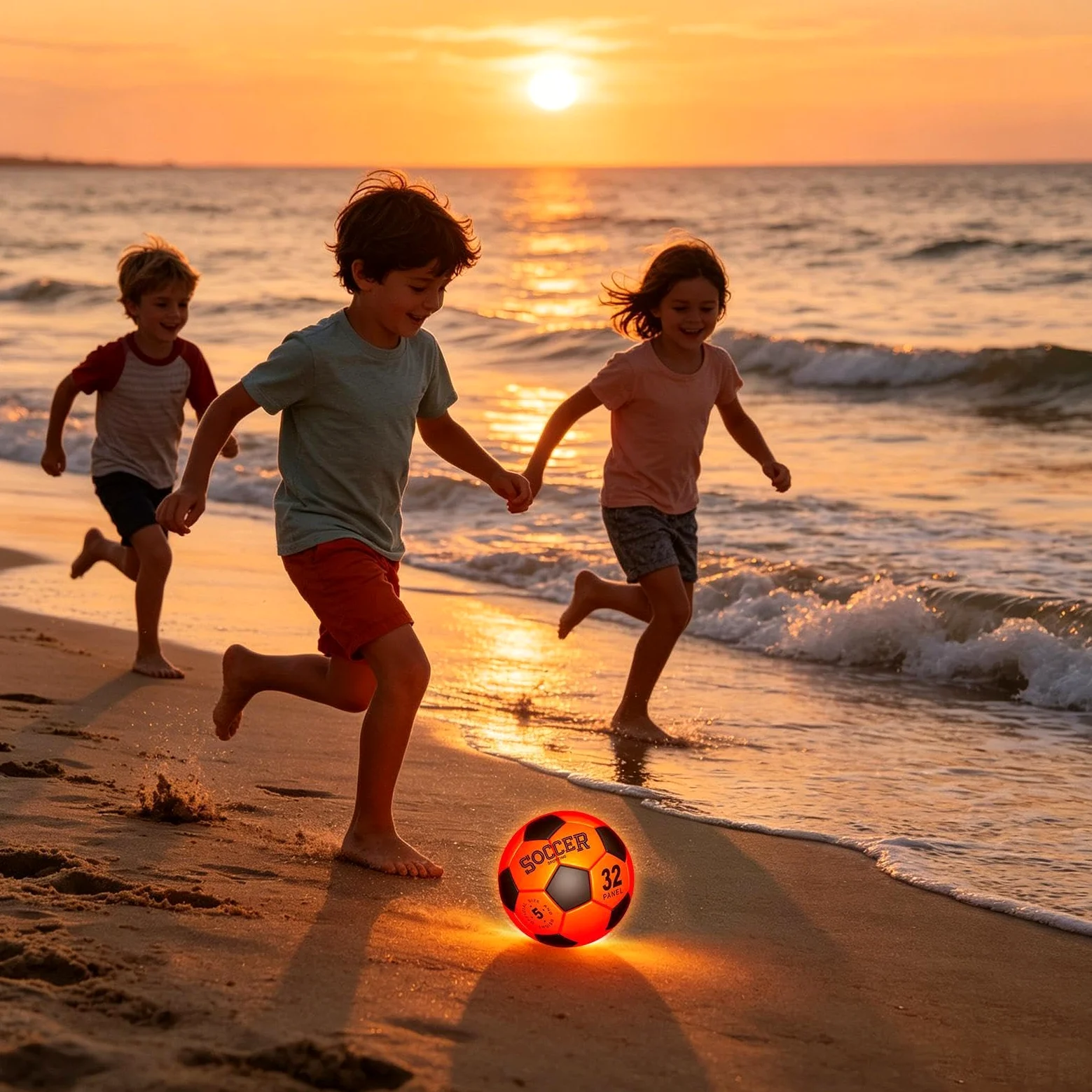 Pallone da Calcio Luminoso per Bambini Pallone Ricaricabile con Pompa | Pallone LED Luminoso per Calcio per Ragazzi 8-15 Anni Bambini Ragazzi Adulti Sport Esterno Compleanno Giardino Cortile Fuori