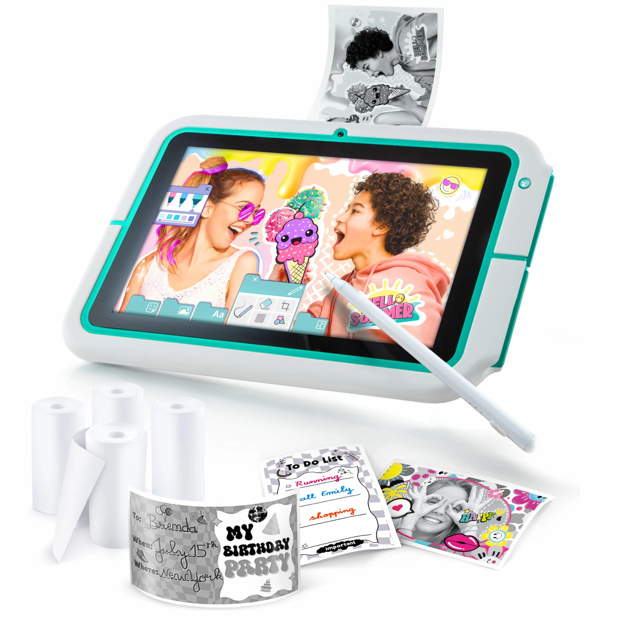 Canal Toys - Pad Creator - Il Tablet Creativo con Stampa Istantanea - Regalo Bambina 8 Anni - 6 Funzionalità - Fotocamera, Video, Diario Segreto - Giocattolo Elettronico Creativo per Bambini - CLK 023