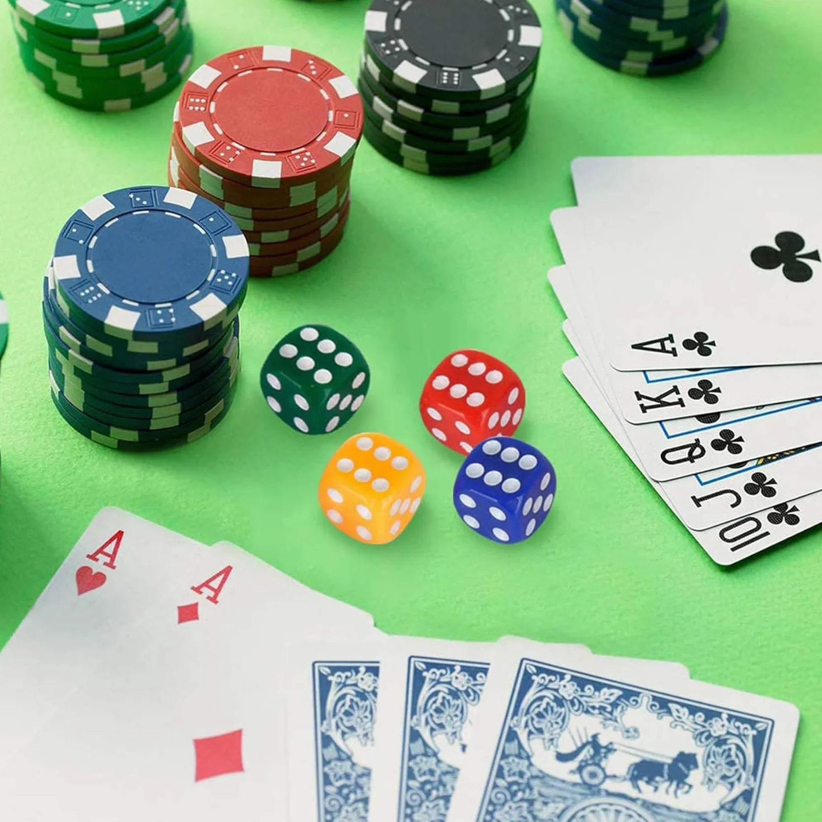10 Pezzi Dadi, 6 Facce 16mm Dadi da Gioco per Tenzi, Farkle, Bar, KTV, Yahtzee, Bunco or Insegnare i Matematici, 10 Colori