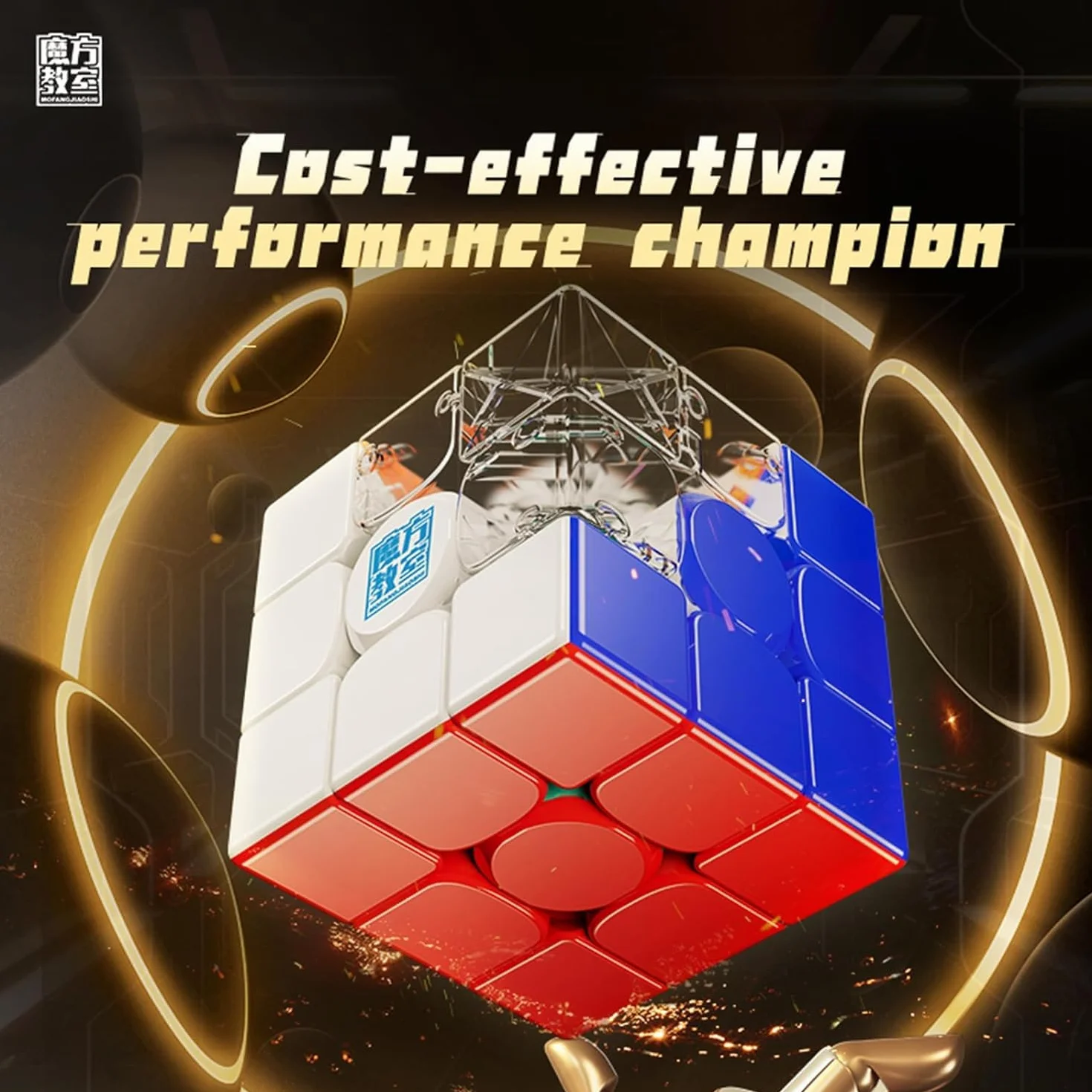 Moyu RS3M V5 2023 Cubo di Velocità 3x3 Magnetico con Doppia Regolazione, Puzzle 3x3 Professionale Senza Adesivi, Cubo Speedcube Magnetico Master, Regalo per Appassionati di Cubo