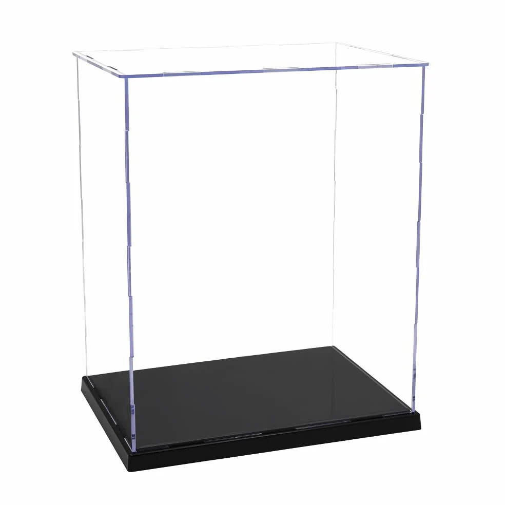 Odoria Teca Espositiva Acrilica Vetrina: 30 cm Alta Scatola Protettore Trasparente per Bambole Action Figure Statue Trofei 25 cm Oggetti da Collezione, Montaggio Richiesto