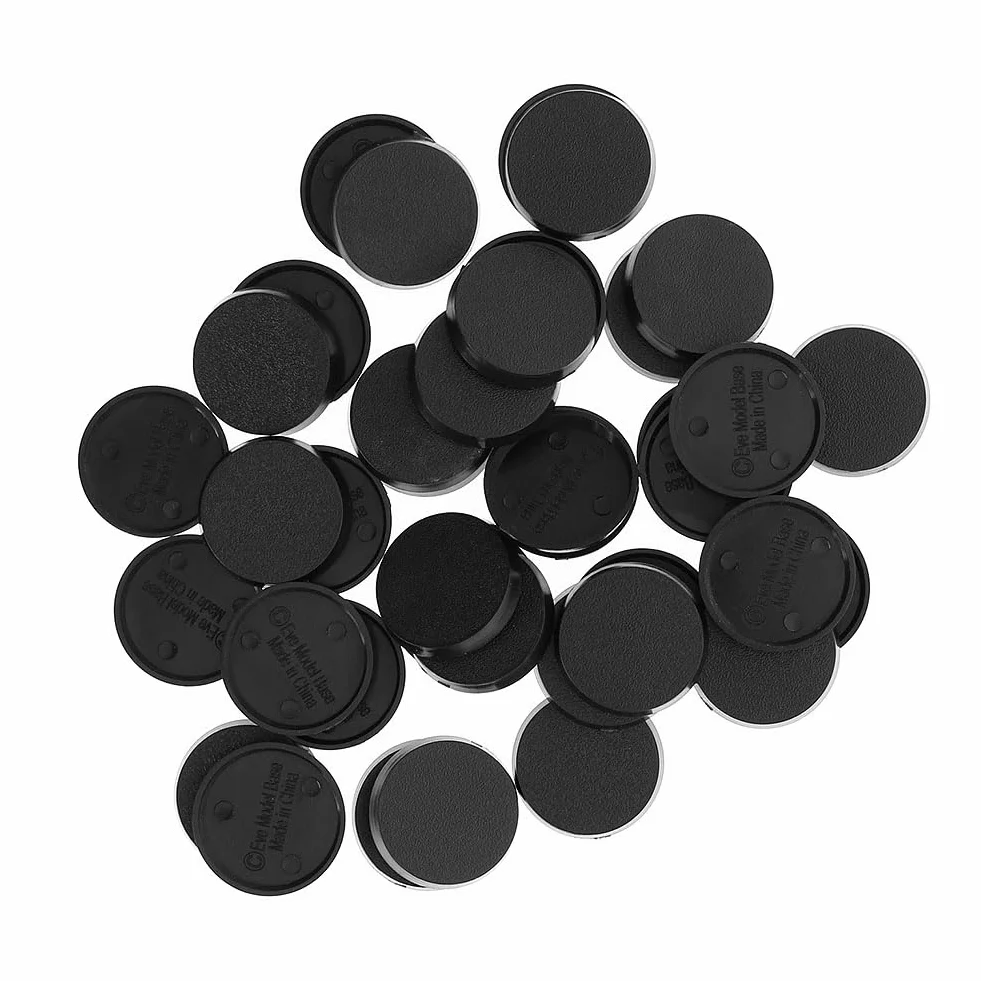 Evemodel 40 pezzi, 25 mm, base in plastica per War Games tavolo miniature decorazione