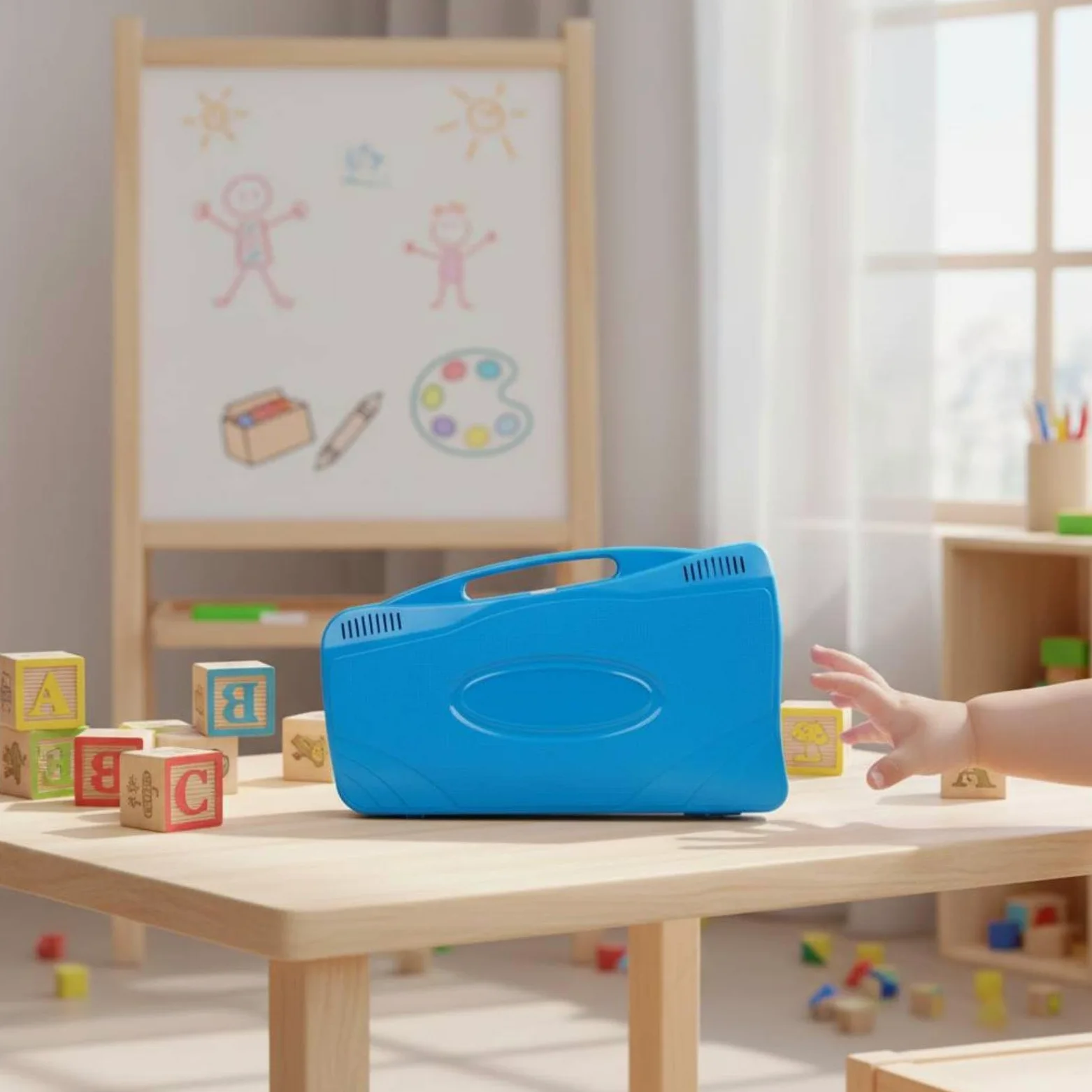 Xilofono Bambini Kit Musicale 25 Note Metallofono Strumento per Apprendimento con Custodia a Trasporto Bacchette E Canzoni Barre Alluminio Base Adatto, Blu