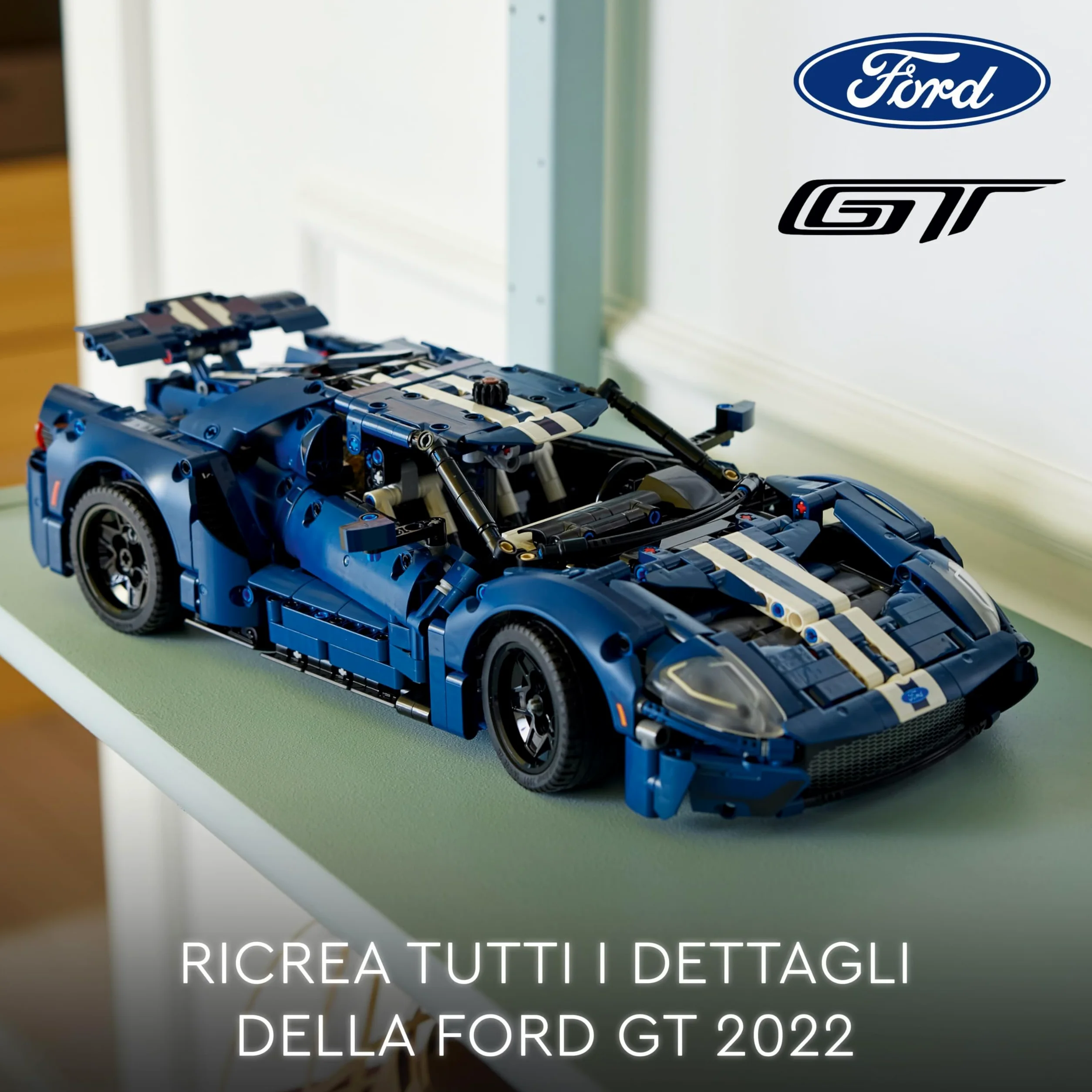 LEGO 42154 Technic Ford GT 2022, Kit Modellino di Auto da Costruire per Adulti, Idea Regalo per Uomo o Donna, Lui o Lei, Supercar in Scala 1:12 con Dettagli Originali, Set da Collezione