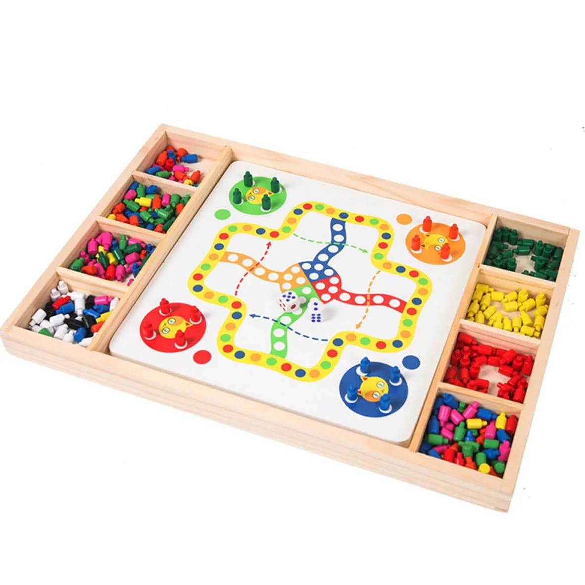 SUPVOX Giocattolo Educativo Puzzle Fungo Chiodini Colorati in Legno, Set per Bambini per Coltivare Riconoscimento dei Colori Creatività e Divertimento Quotidiano