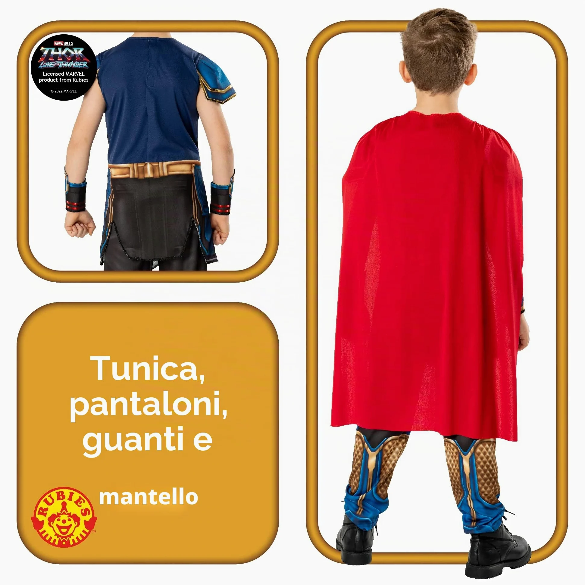 Rubies Official Marvel Thor: Love and Thunder Thor Deluxe Child Costume, Kids Fancy Dress
