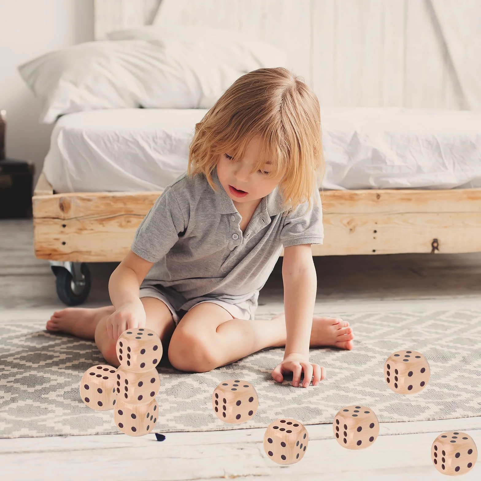 12 dadi da 30 mm – dadi in legno a sei lati per giochi da tavolo e giochi da festa