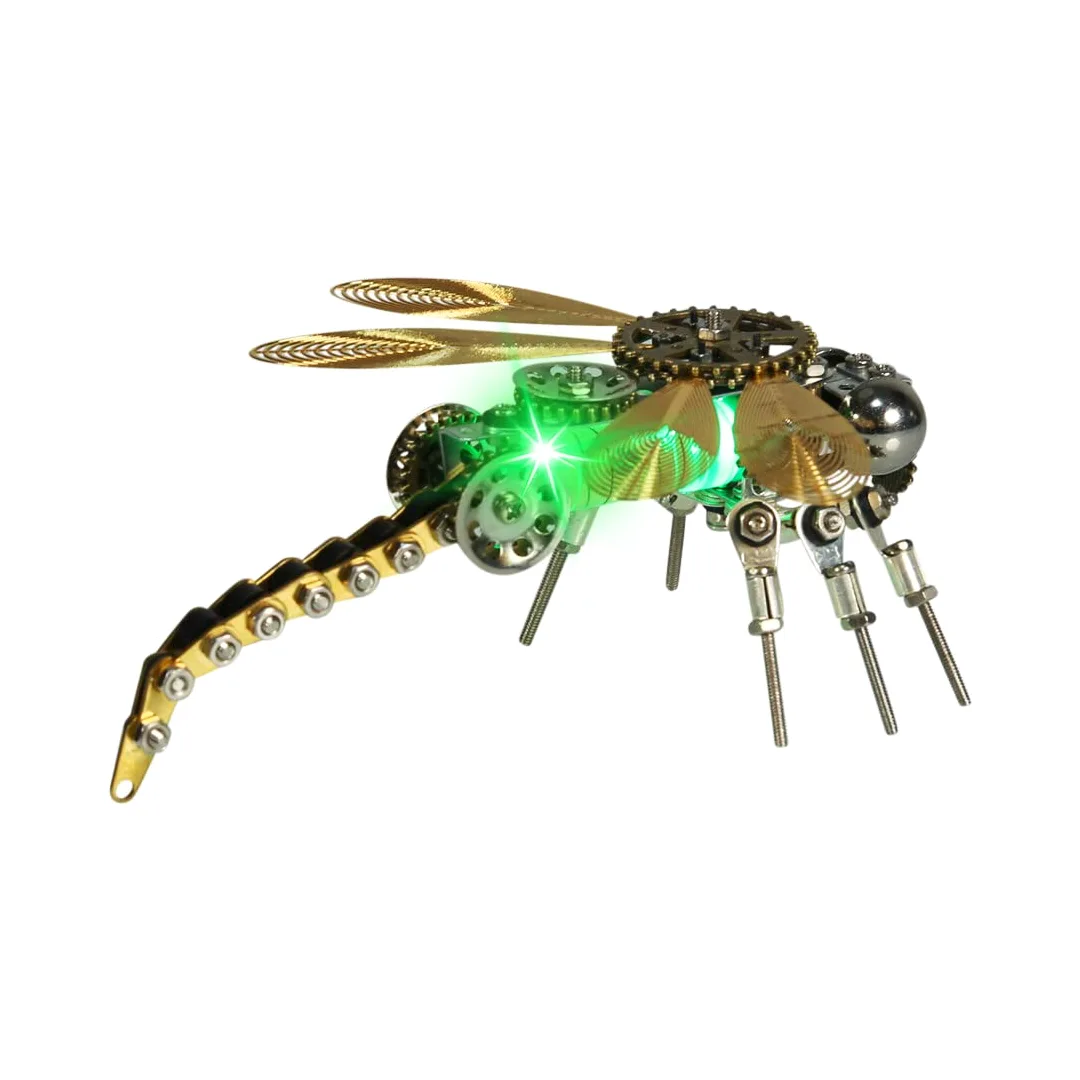 Set di puzzle 3D in metallo a forma di libellula, 260 pezzi con insetti meccanici 3D, set da modello, decorazione fai da te per gli appassionati