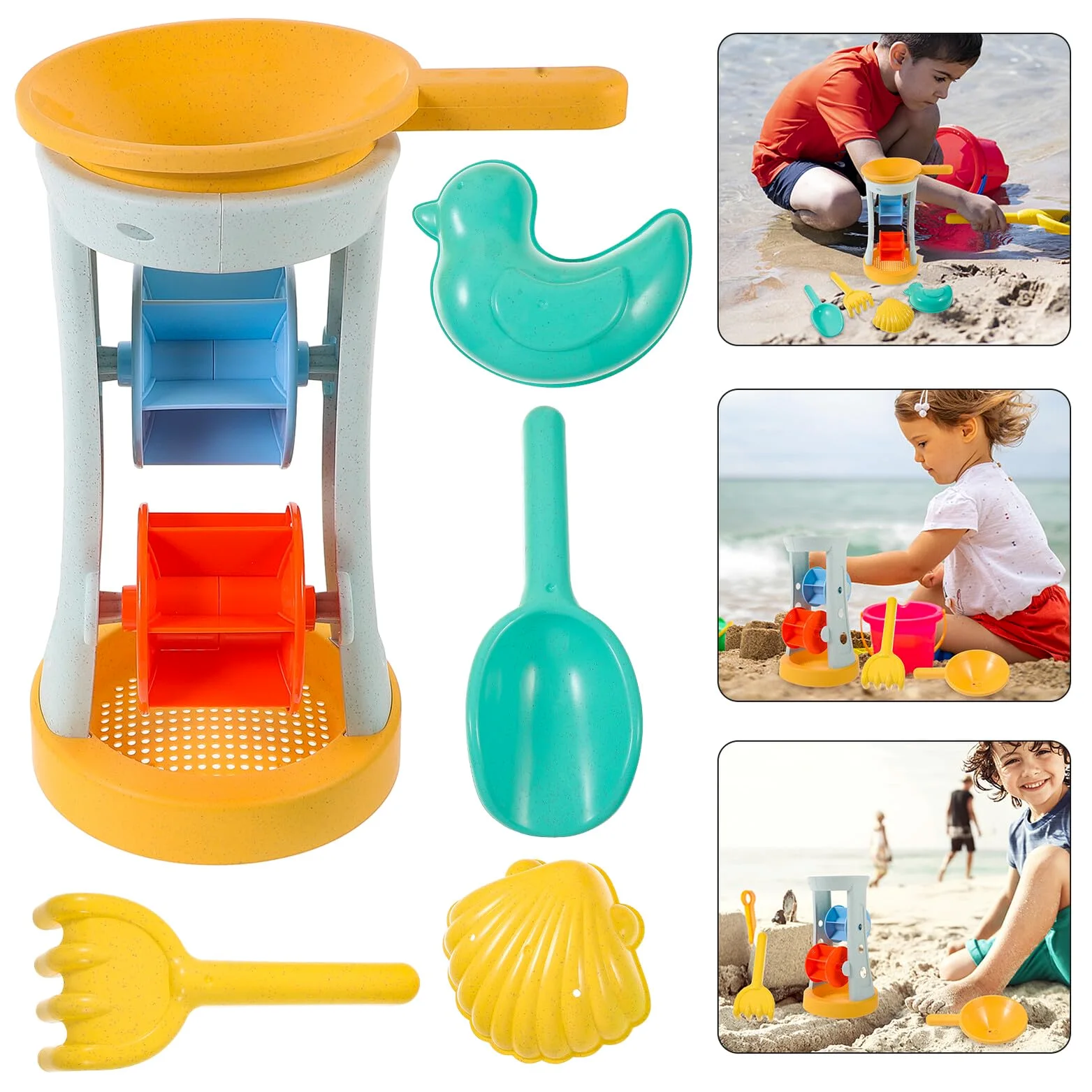 Beach Sand Toy in Plastico per Bambini, Vacanze Estive | Gioco da Spiaggia, Giochi per Spiaggia, Scuola e Backyard, Safe e Comfortable