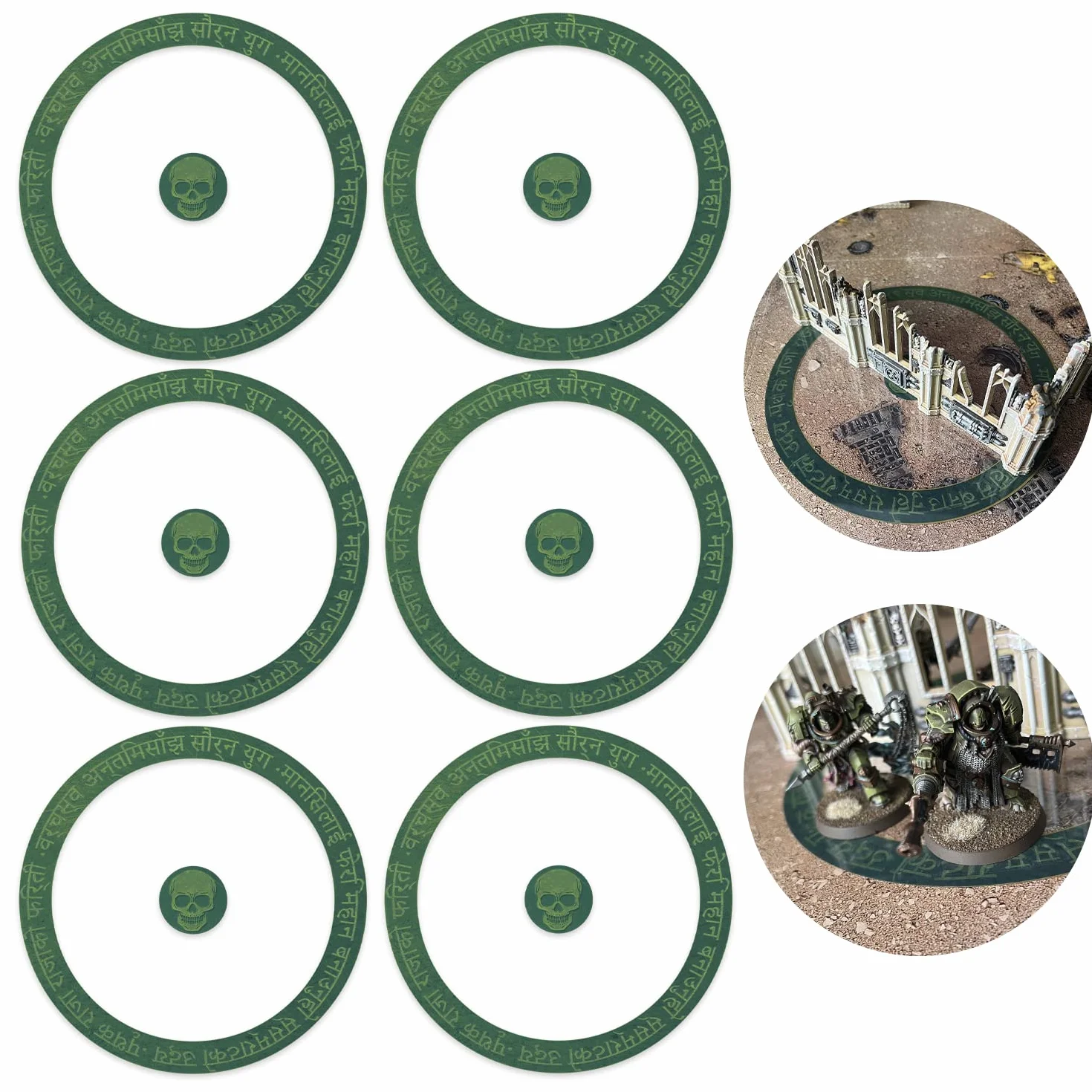 Jucoci Set di 6 marcatori per obiettivi, compatibili con Warhammer 40k WH40k Wargame (Miniatura Non Inclusa)