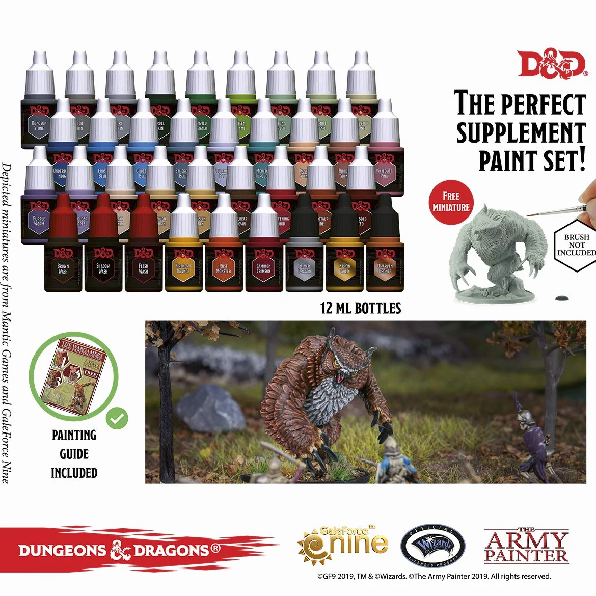 The Army Painter | Dungeons and Dragons Nolzur’s Marvelous Pigments Monsters Paint Set | 36 colori acrilici per pittura di modelli in miniatura per giochi di ruolo e da tavolo