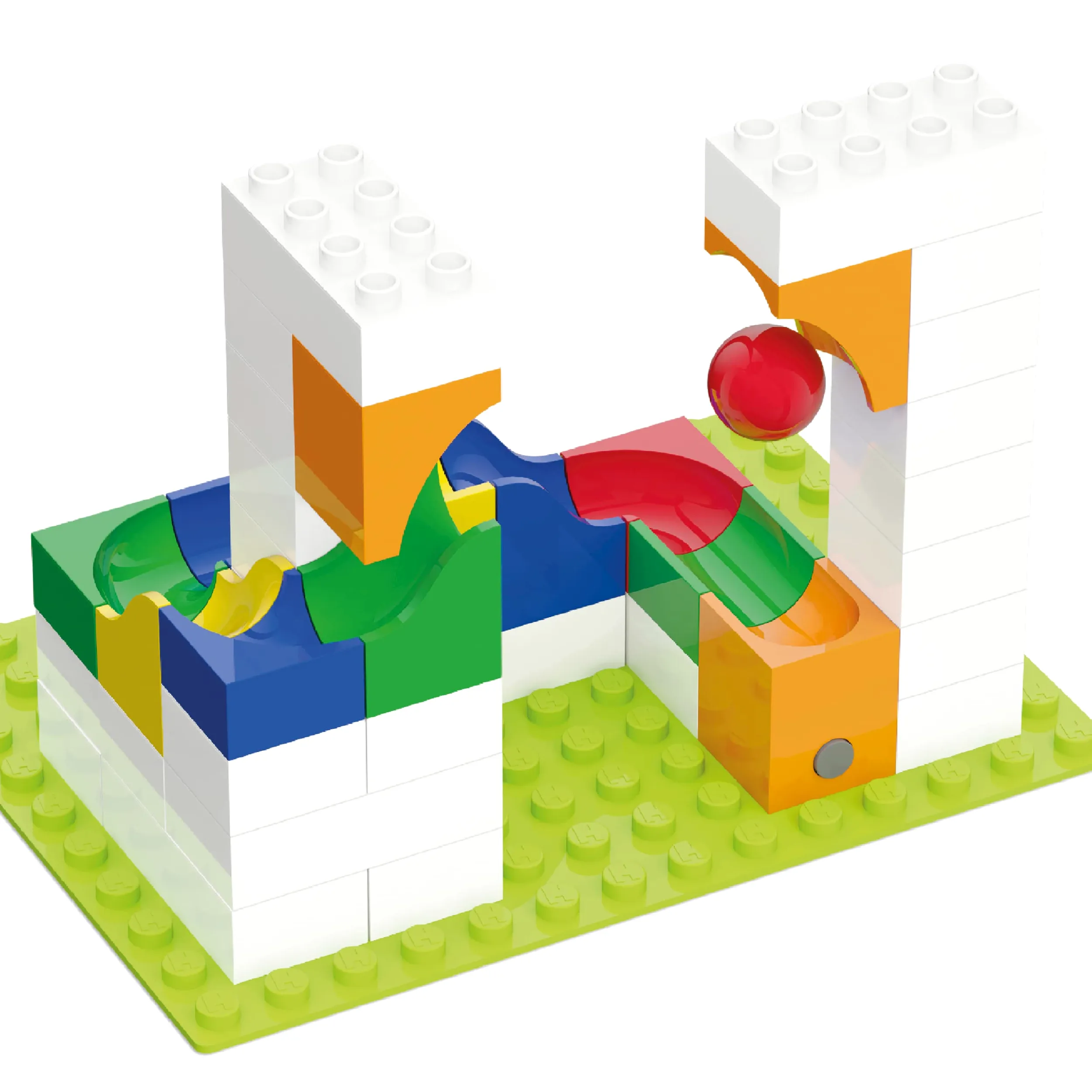 Hubelino Marble Run - Set di espansione per catapulta da 41 Pezzi, Prodotto in Germania, Certificato e premiato