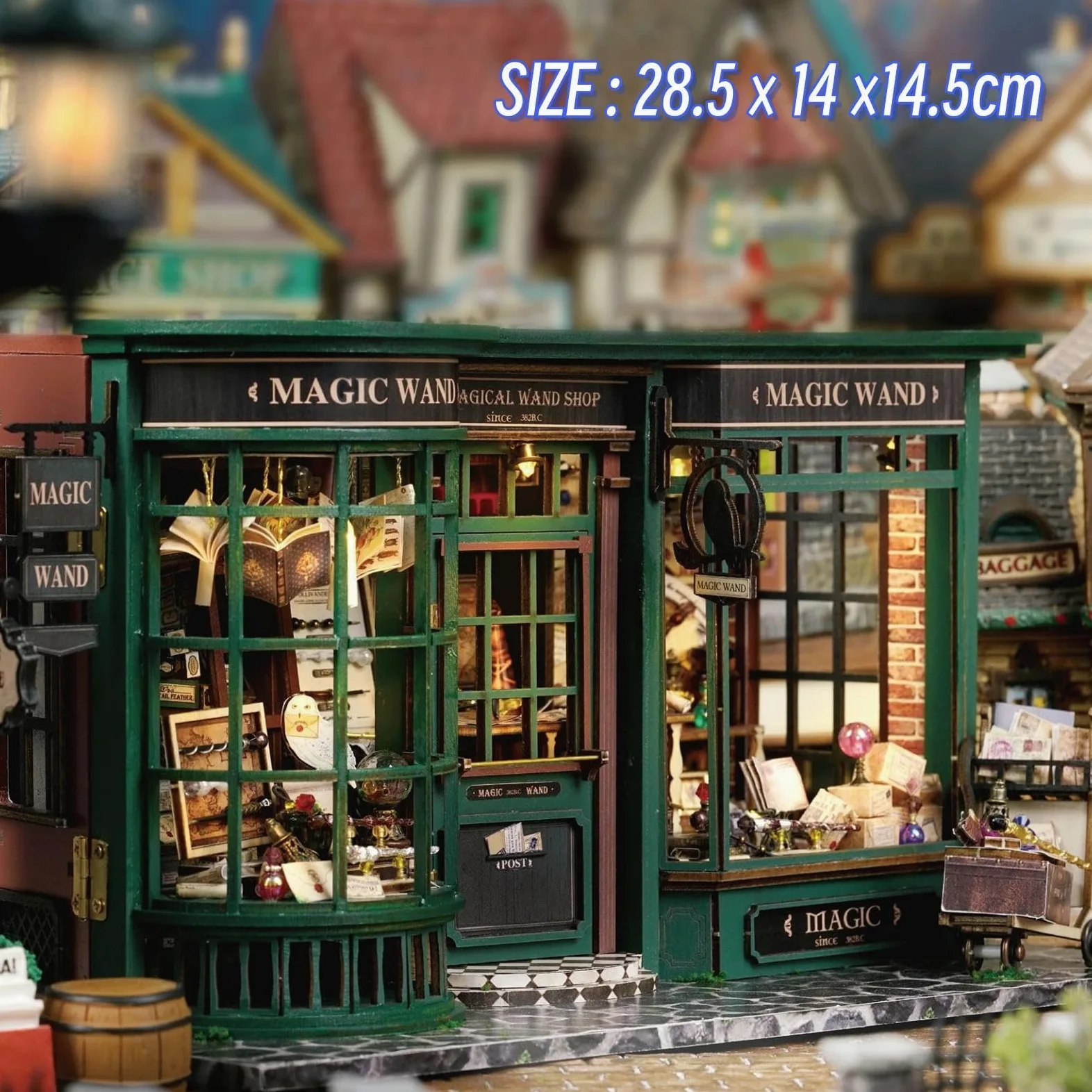 Magic Shop, kit fai da te in miniatura per casa delle bambole fai da te, ornamento creativo, casa delle bambole con luce LED, regalo magico per casa