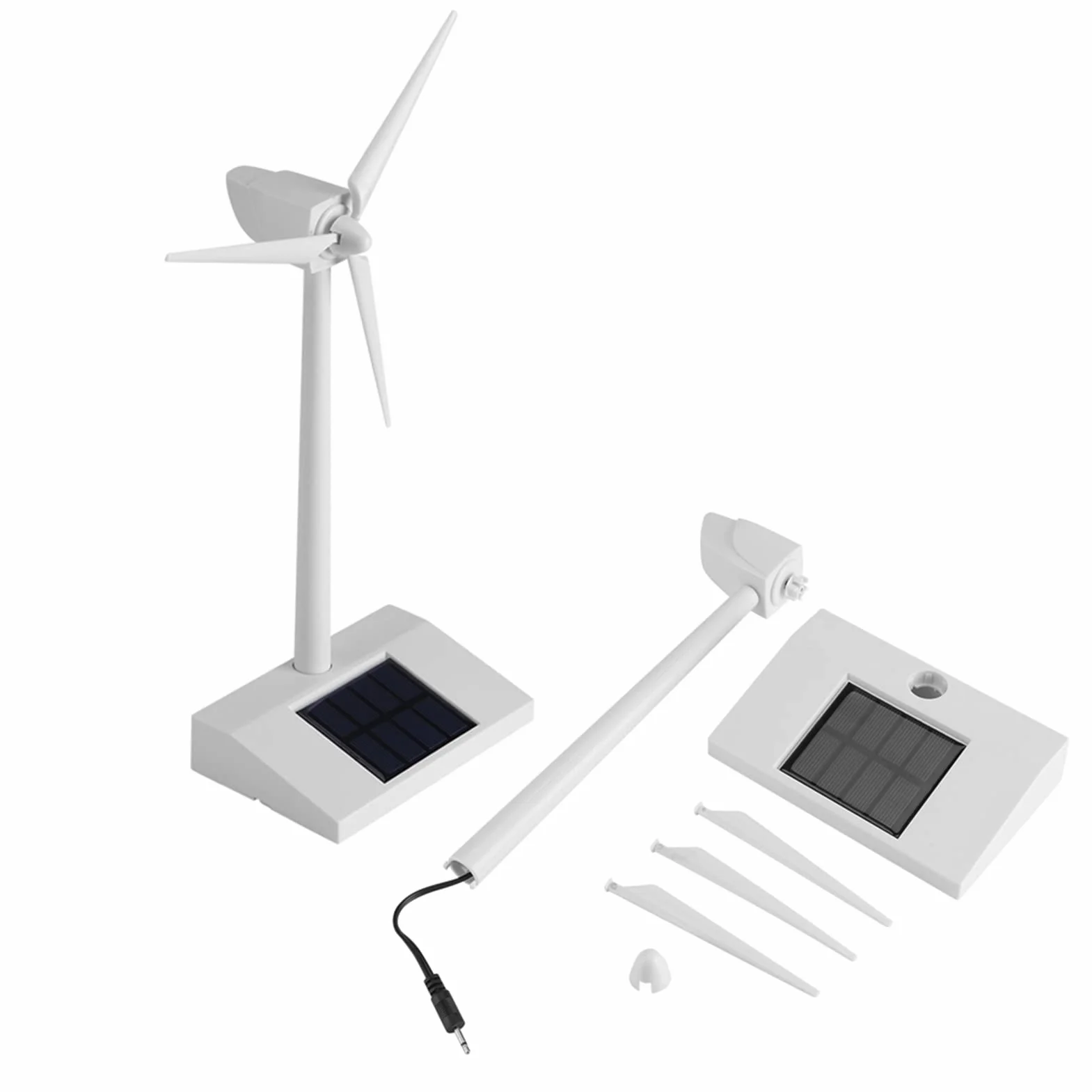BuyWeek Turbina Eolica Solare Giocattolo, Mini da Tavolo in ABS per Decor Casa