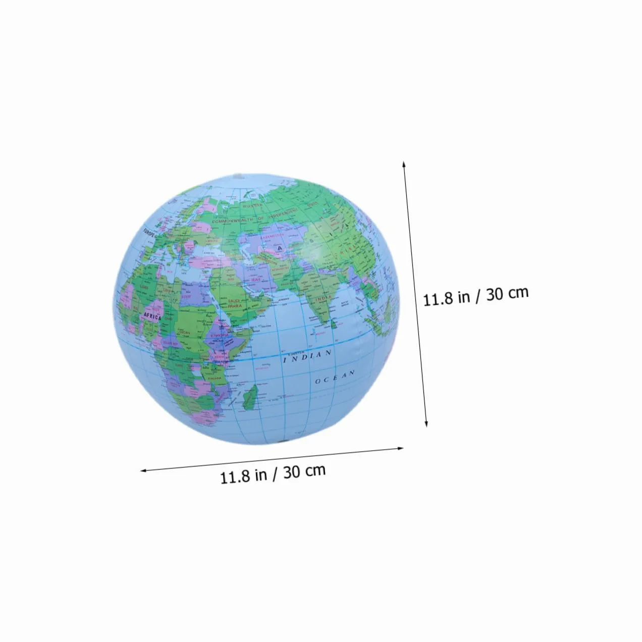ORFOFE 8 pezzi Palloni Spiaggia Gonfiabili Globo Mondo in PVC Materiale Resistente e Leggero Design Mappa Mondiale Inglese per Piscina e Spiaggia Riutilizzabili e Facili da Gonfiare